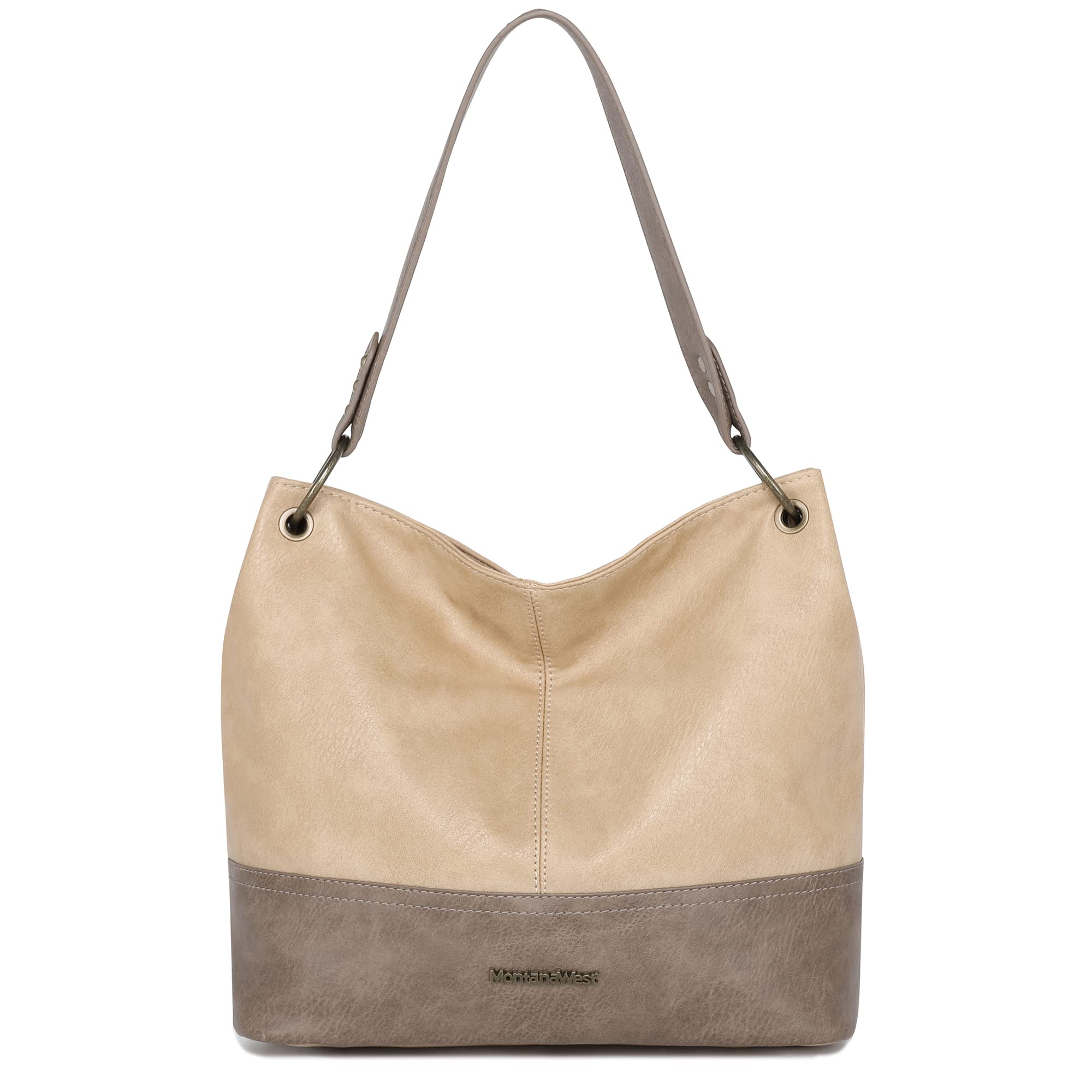 Montana West Vegan Leather Hobo Purse for Women - Top Handle Tote Shoulder Bag with Zipper | Stylish Crossbody Satchel for Work, Travel & Everyday Use