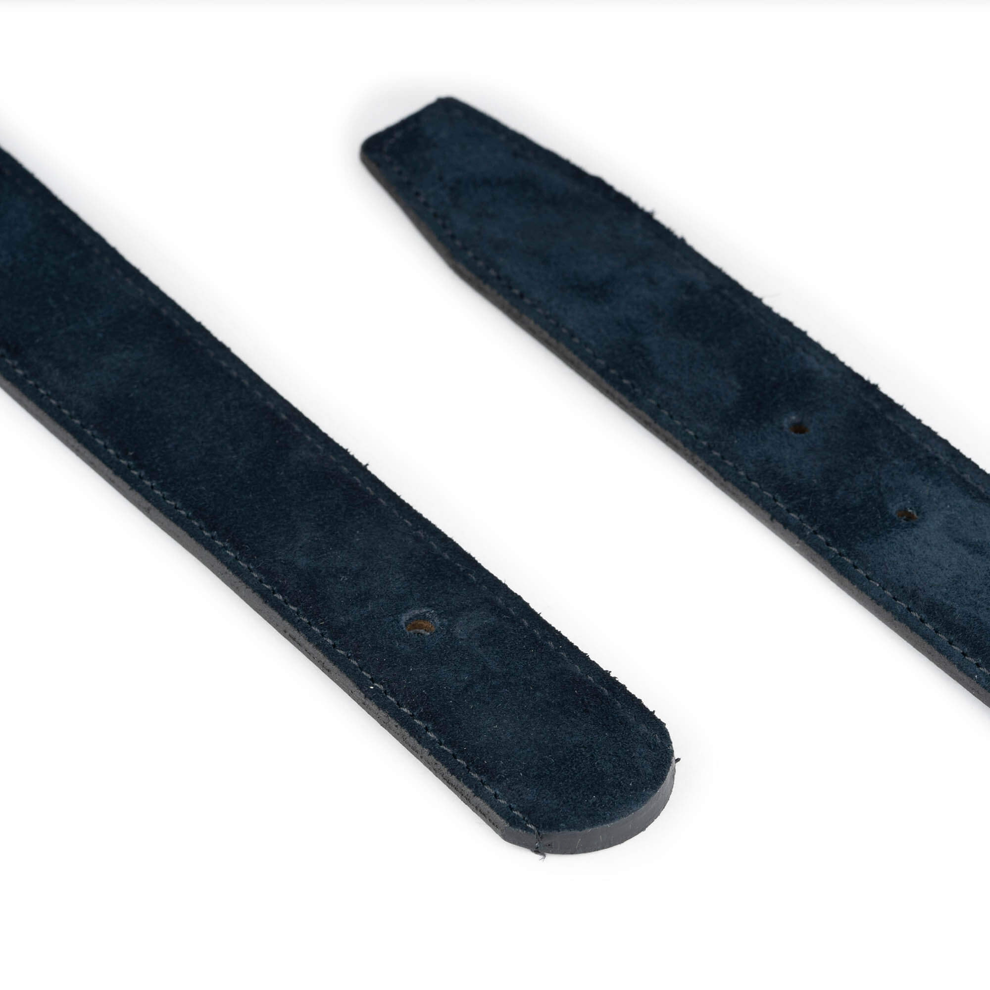 Dark Blue Suede Replacement Belt Strap for Louis Vuitton Buckle - Reversible with Holes | Perfect for LV Accessories & Fashion Outfits