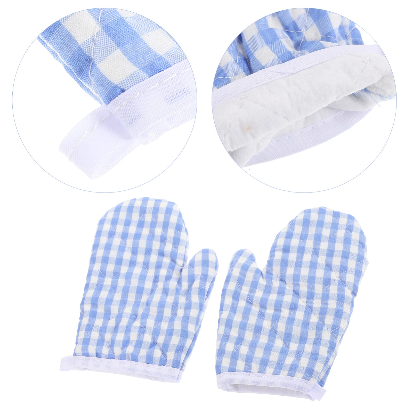 DOITOOL Heat Resistant Kids Oven Mitts - Safe Baking Gloves for Children, Microwave & Kitchen Use - Perfect for Baking, Cooking, BBQ and Family Kitchen Activities