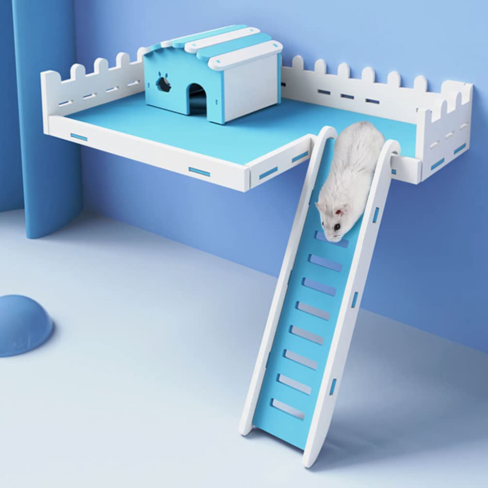 Balacoo Wooden Hamster Climbing Ladder Toy Set - Small Pet Platform & Crawling Ladder for Hamsters, Gerbils, Mice - Fun Exercise & Training Toy for Cage Enrichment - Perfect for Small Animal Playtime & Cage Accessories