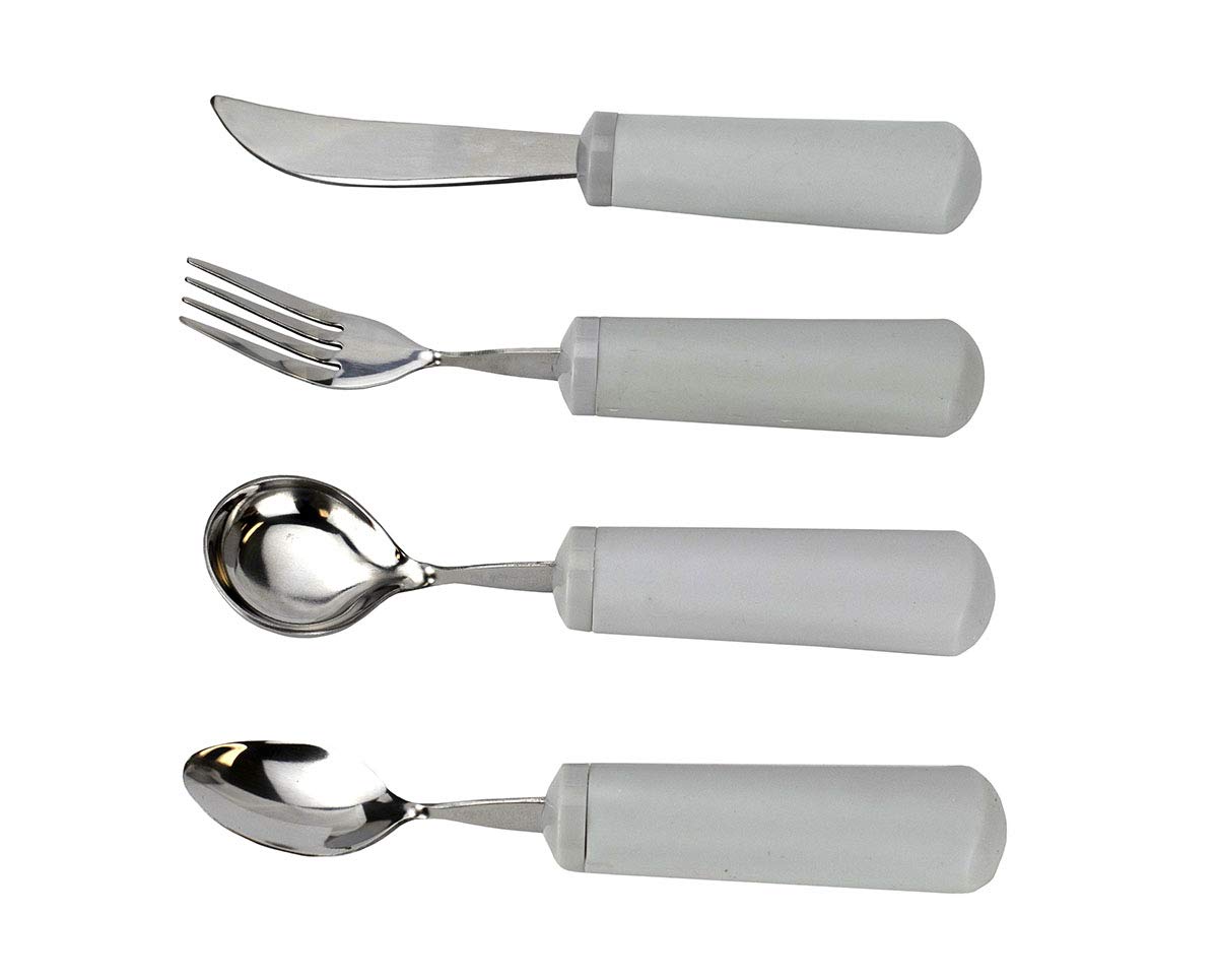 Parsons ADL 61-0038L Left-Handed Soup Spoon - 8 oz Weighted Cutlery for Easy Eating | Ideal for Stroke Recovery & Arthritis Patients