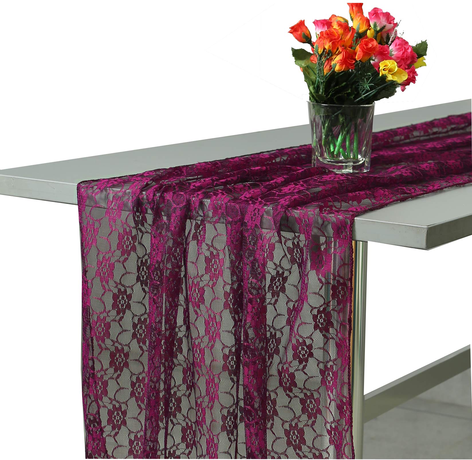 15-Pack Elegant Sheer Lace Table Runners 27