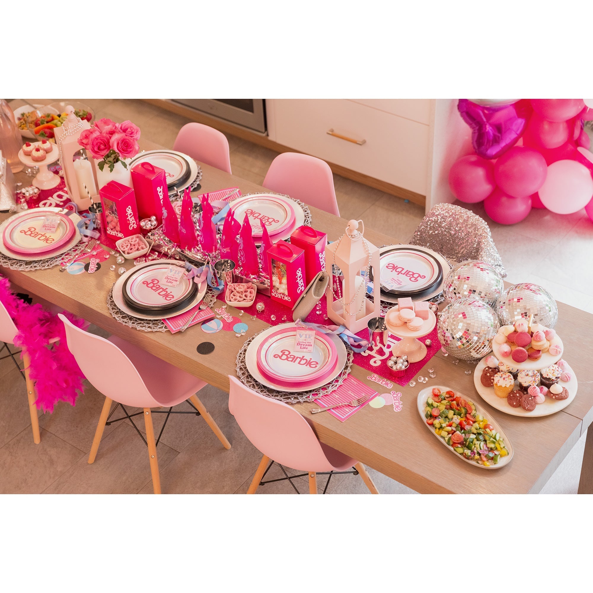 Barbie Malibu Beach Large Round Disposable Paper Plates - 9 Inch, 8 Count - Perfect for Birthday Parties, Picnics & Beach Themed Events