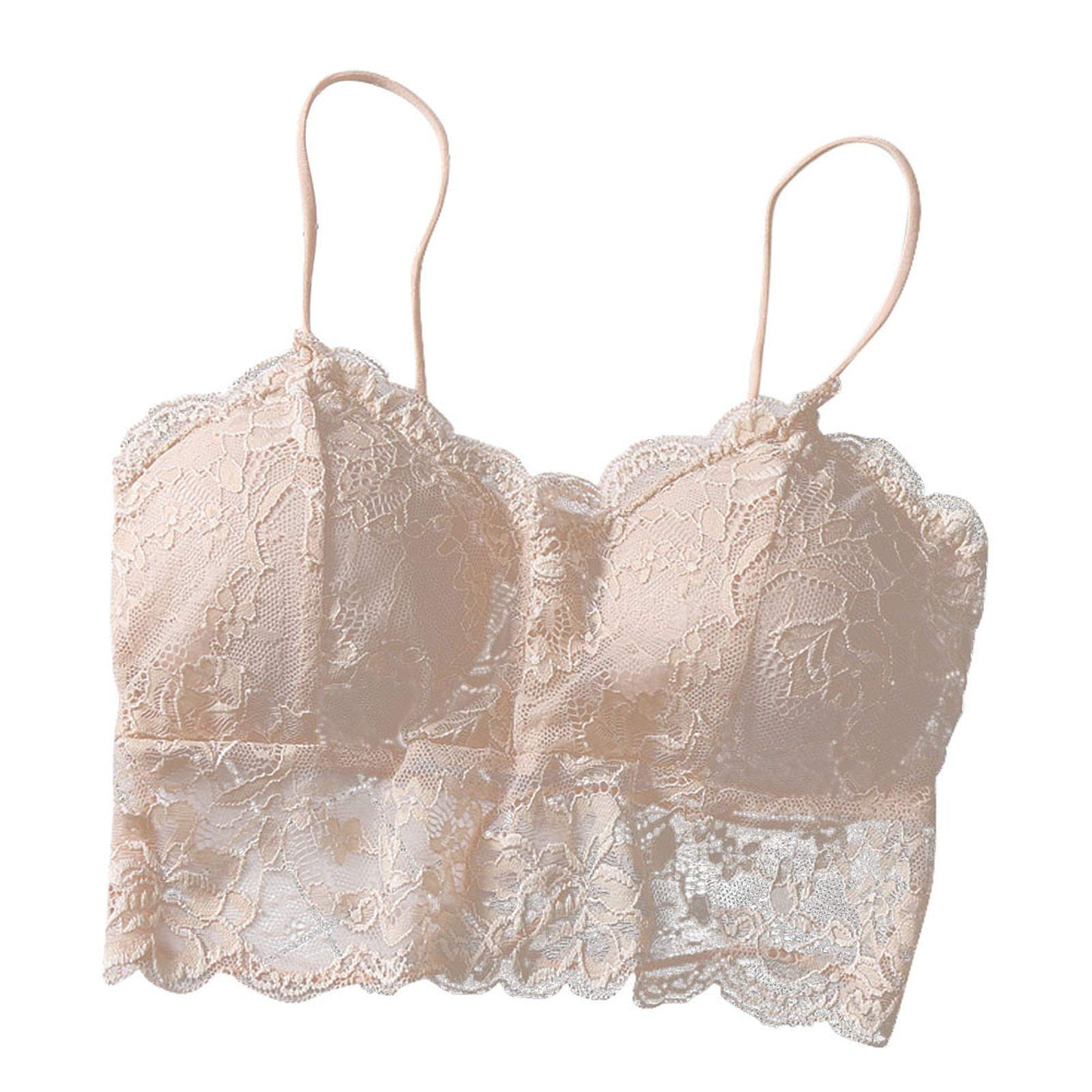 Lace Bralette for Women - Wireless Padded Comfort Bra, Lace Bandeau Bra for Women & Girls - Perfect for Everyday Wear, Yoga, and Lounge