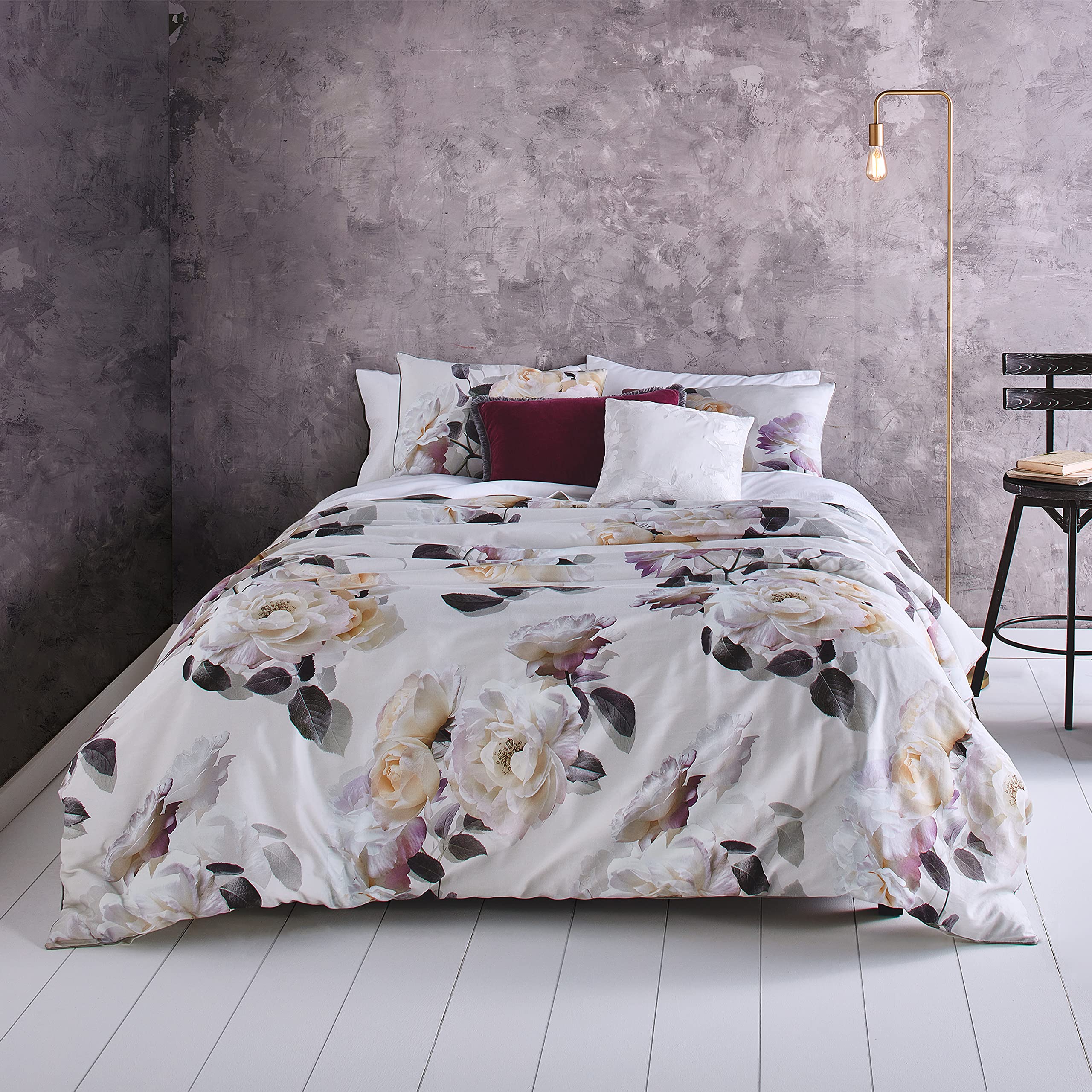 Ted Baker Bouquet Comforter Set - Twin Size Cream Floral Bedding Set for Girls & Teens - Perfect for Bedroom Decor, Dorm Room Essentials & Cozy Sleep