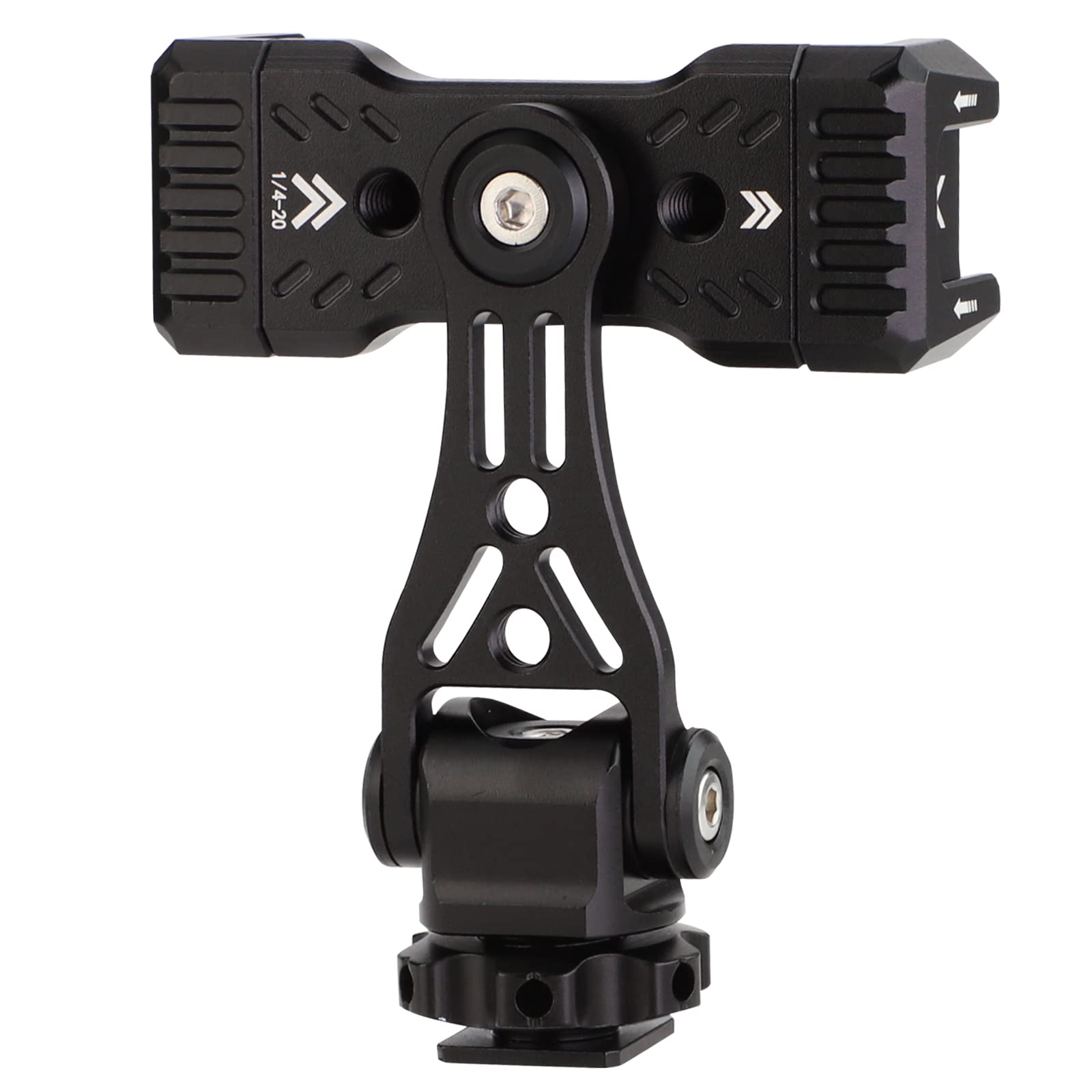 LEFTFOTO Universal Aluminum Phone Mount Adapter - Cold Shoe & 1/4