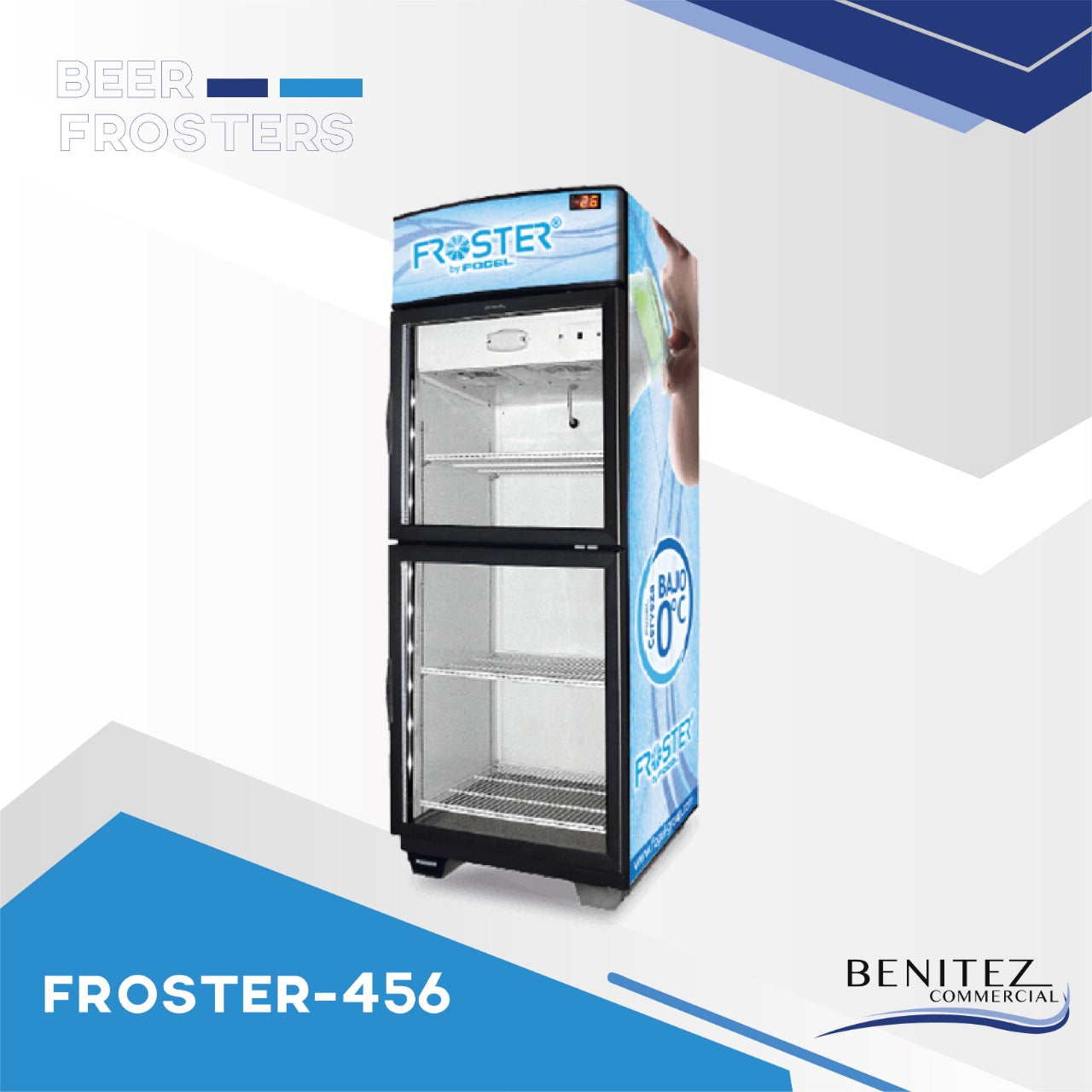 BEER FROSTER 456 - Premium Stainless Steel Beer Chiller & Cooler for Home, Parties, and Outdoor Events - Fast Cooling Drink Dispenser for Cans and Bottles