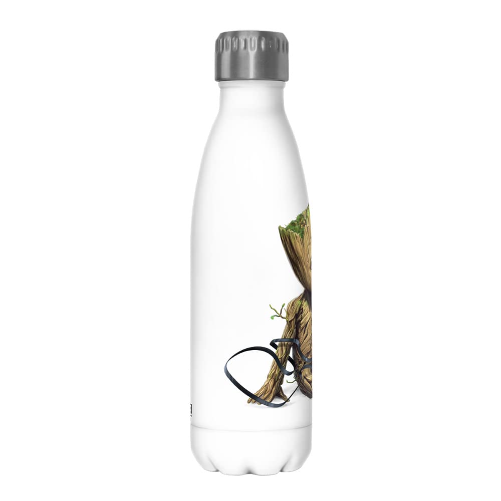 Marvel Groot Insulated Stainless Steel Water Bottle 17 oz - Leak Proof, BPA Free, Double Wall Vacuum Insulation - Perfect for Gym, Hiking, Travel & School - Multicolor Design