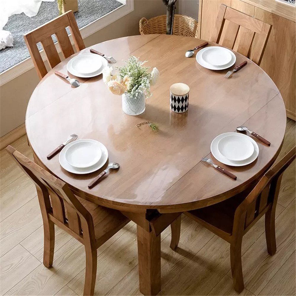 OstepDecor 42 Inch Frosted Round Table Protector - Waterproof Dining Table Cover Pad for Kitchen, Restaurant & Outdoor Use - Durable Plastic Table Mat for Home Decor & Party Settings