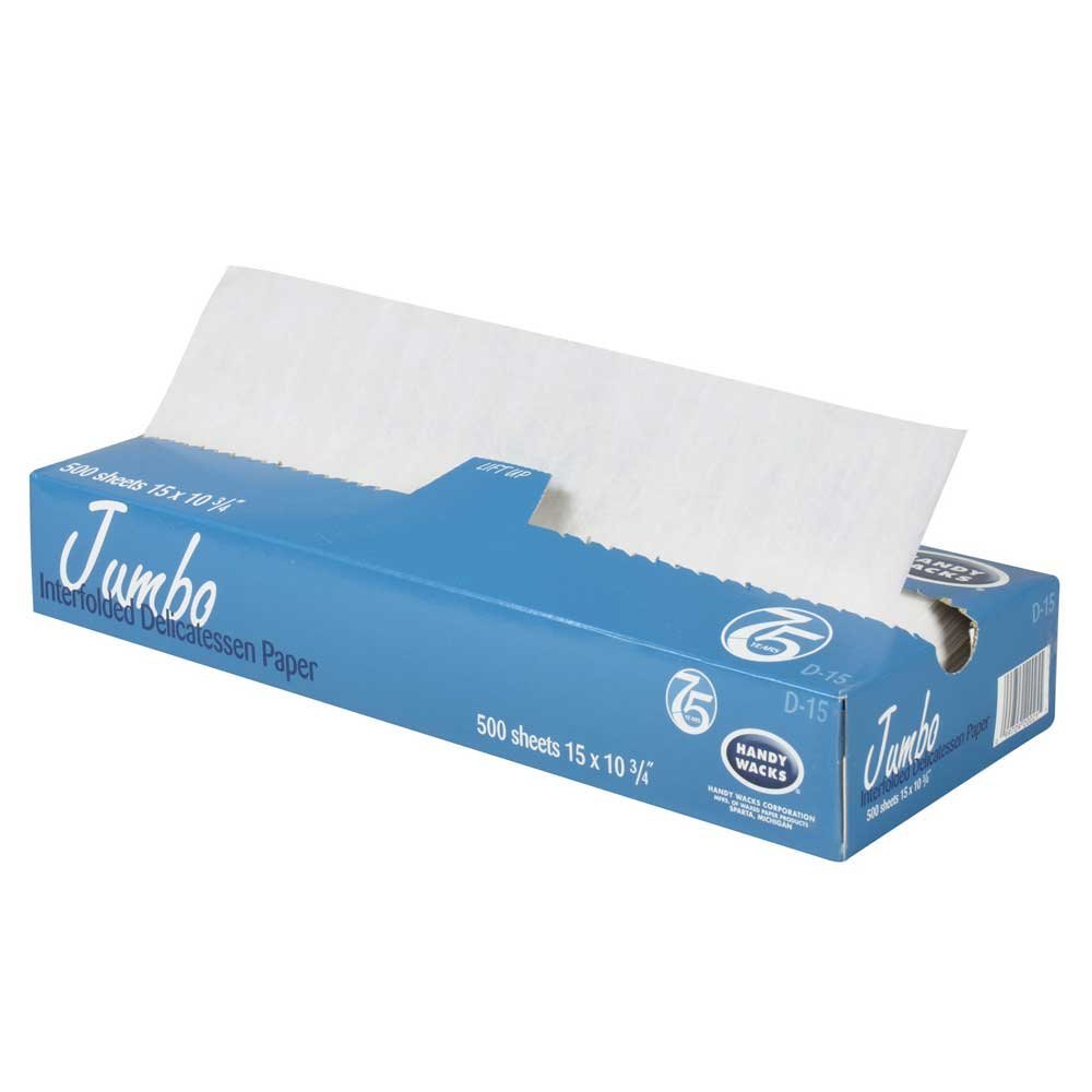 15X10.75 Interfolded Deli Premium Grade Tissue Paper - 12 Case (500 Sheets per Case) - Commercial Food Service, Restaurant & Catering Supplies for Sandwich Wrapping, Food Presentation & Hygiene
