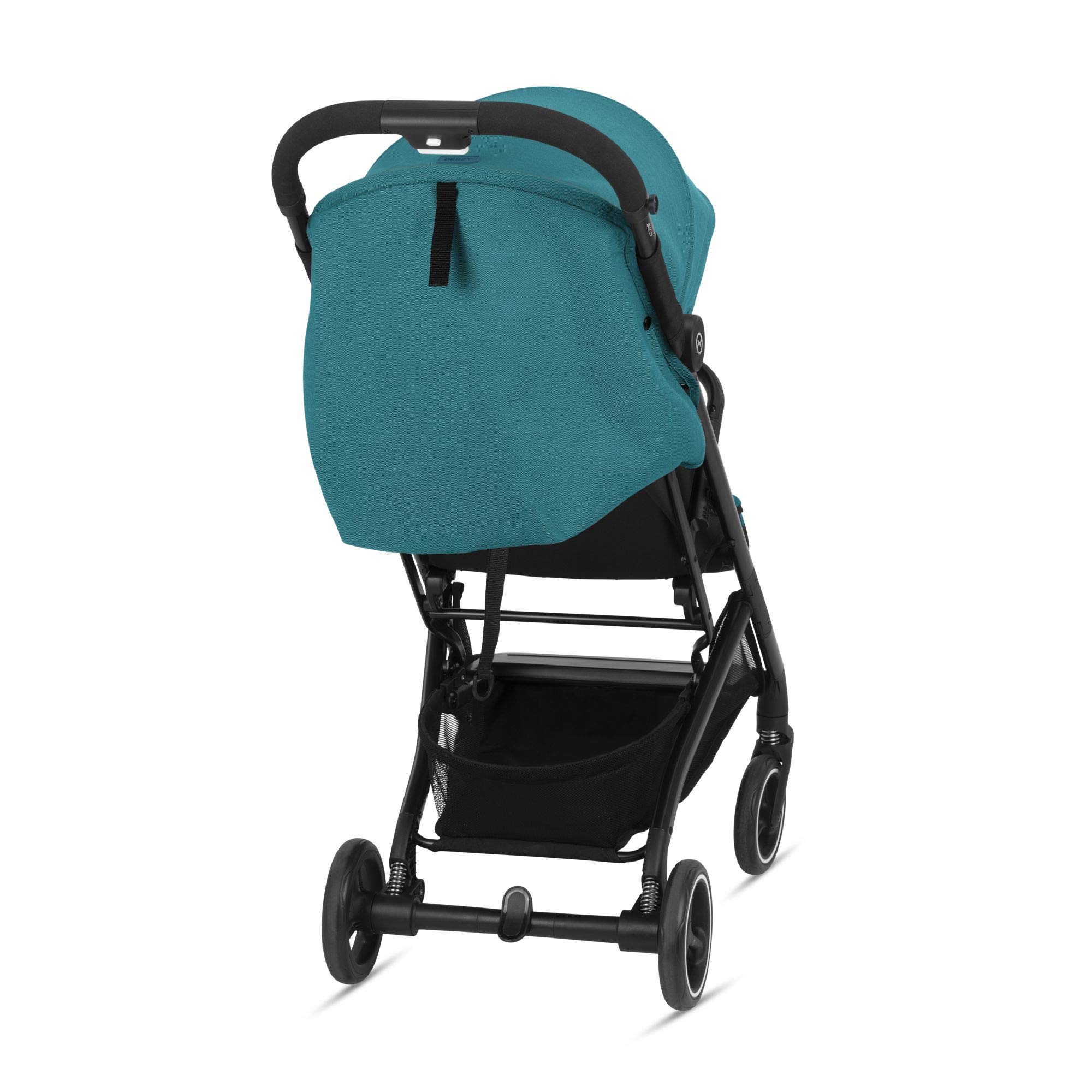 CYBEX Beezy Lightweight Compact Fold Travel Stroller for Baby - Compatible with All CYBEX Infant Car Seats, Stands Upright for Storage, Multiple Recline Positions, Easy to Carry - River Blue | Perfect for Air Travel, City Walks & Everyday Use