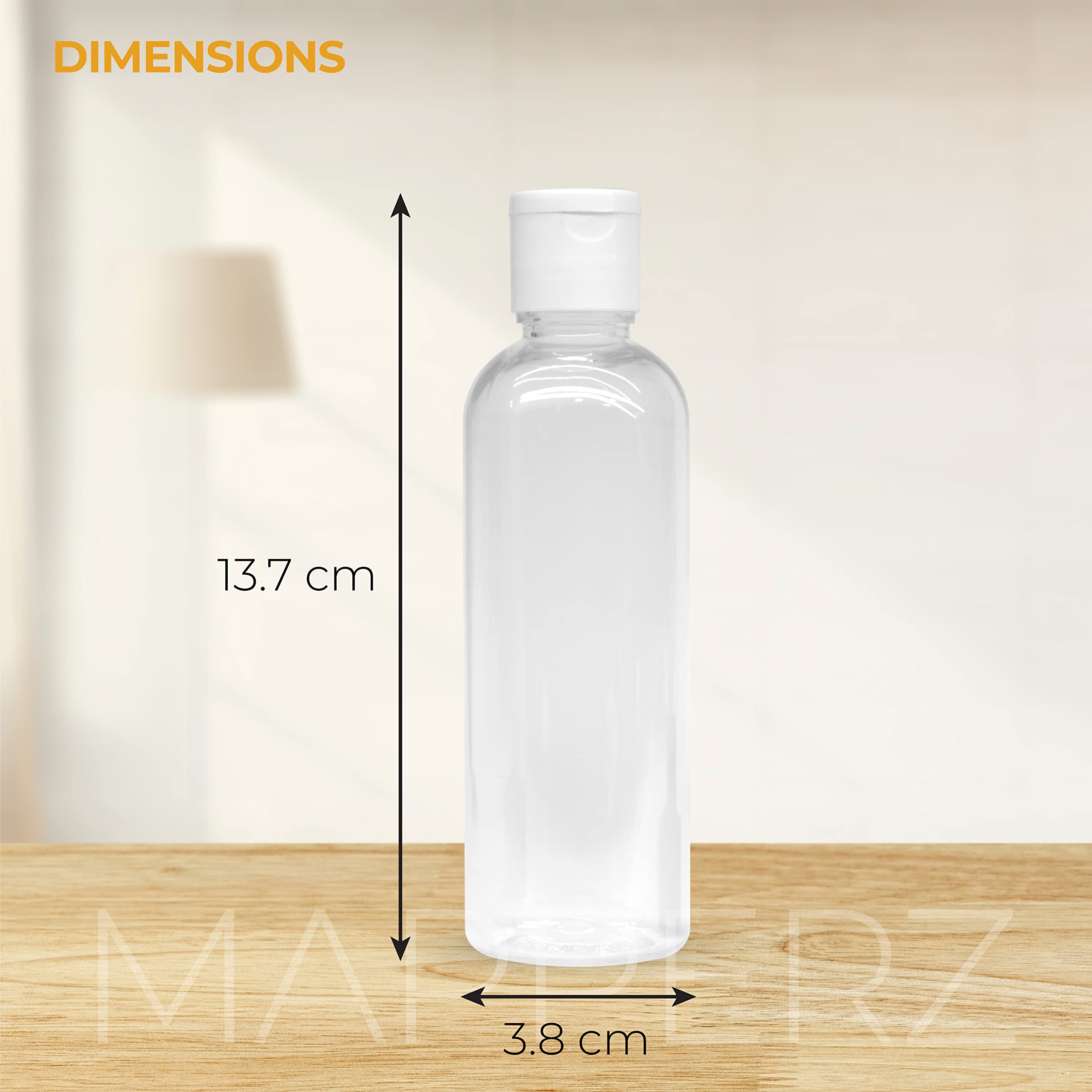 Refillable 100ml Empty Squeeze Bottles with Disc/Flip Top Cap - Cosmetic Cylindrical Containers for Shampoo, Body Wash, Toner, Lotion & Cream | Perfect for Travel, Salon & Home Use - BPA-Free PC Material
