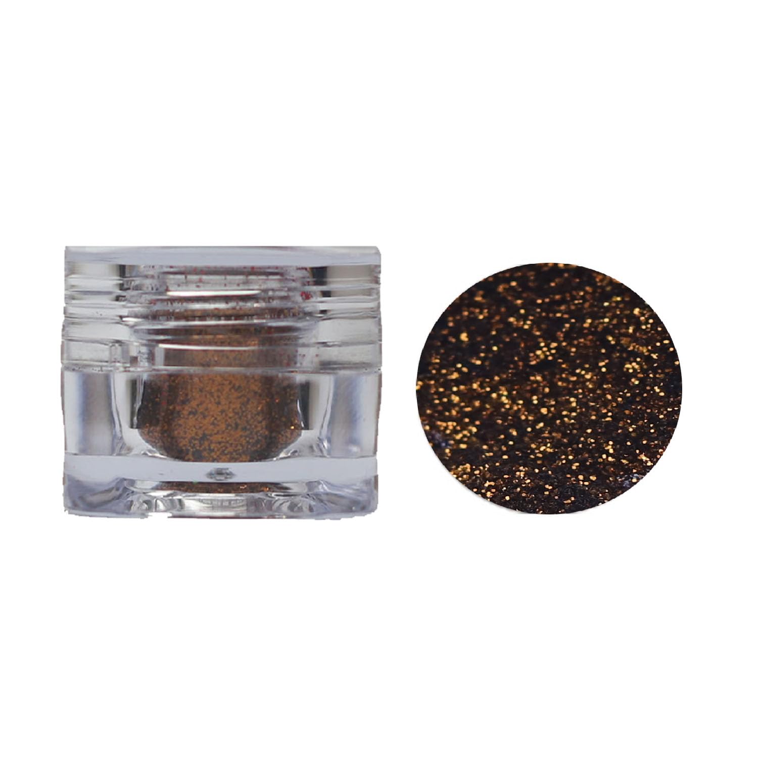 Veoni Belle Loose Eye Makeup - Shimmer Metallic Eyeshadow & Glitter Powder Pigment for Eyes & Nails - HD Holographic Finish (Copper) - Perfect for Party, Festival & Special Occasion Makeup Looks
