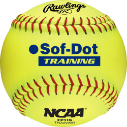 Rawlings NCAA Fastpitch Softball Training Ball - Soft Poly Core for Pitching & Hitting Practice | Perfect for Team Drills, Backyard Practice & Softball Training Sessions