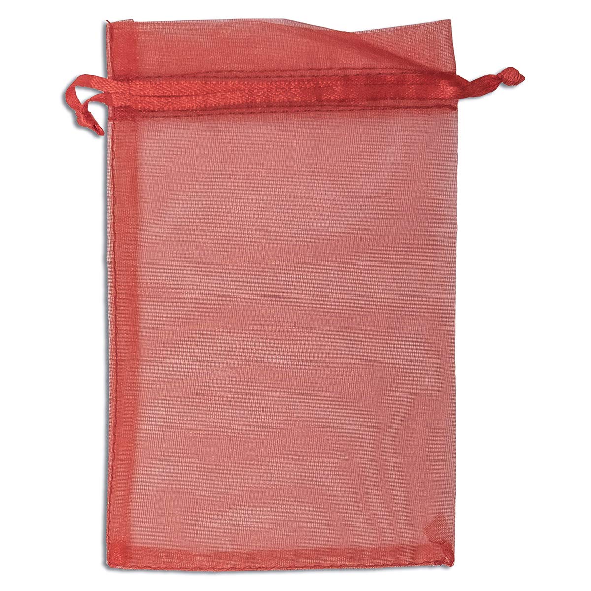 6x8 Inch Red Sheer Organza Gift Bags with Drawstring - 100 Pack Premium Jewelry, Candy & Wedding Favor Bags - Perfect for Party Favors, Bridal Shower Gifts & Small Treat Packaging