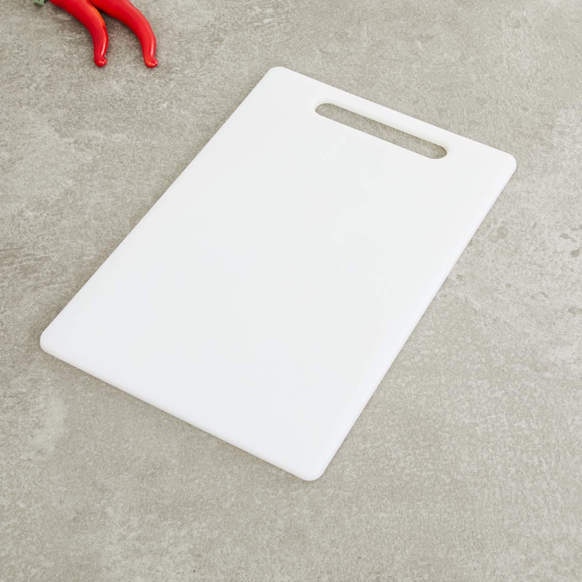 Premium White Polypropylene Cutting Board - 23x33 cm, Durable & Dishwasher Safe - Perfect for Kitchen Prep, Meat Cutting & Serving Charcuterie