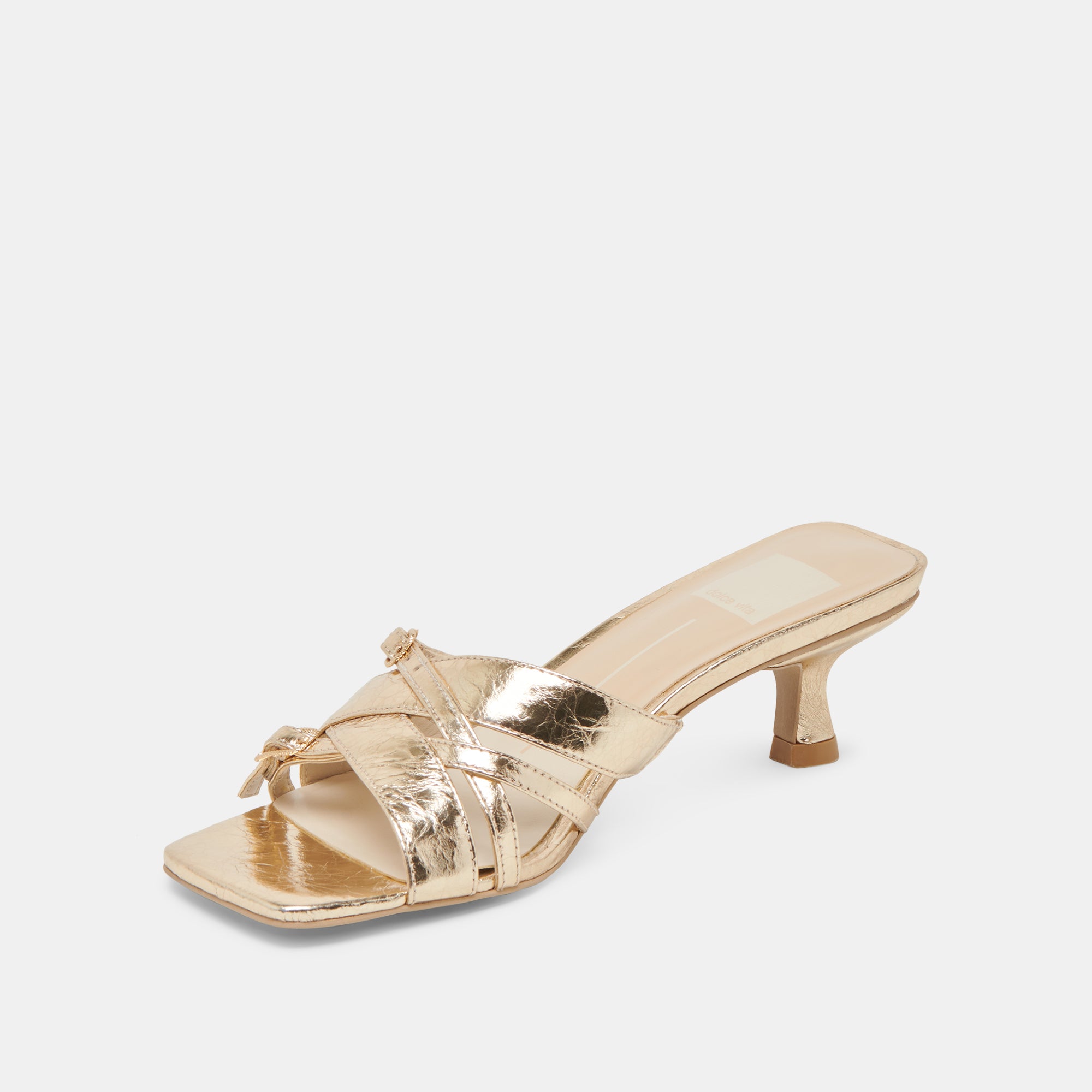 Bryant Heels Gold Distressed Leather Women's High Heels - Elegant & Comfortable for Parties, Weddings & Evening Events