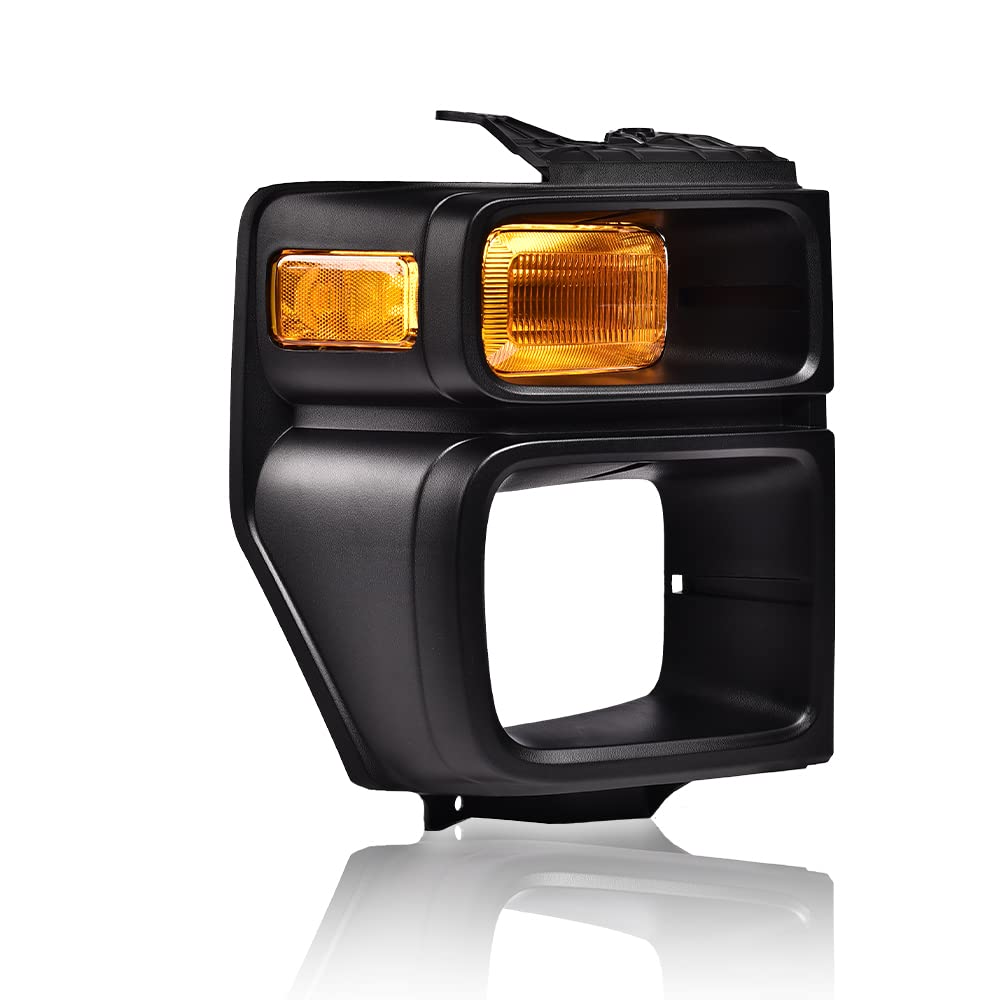 Ford E-Series Headlight Trim Bezel & Turn Signal Light (Right) 2008-2019 - for E150/E250/E350 Super Duty - Easy Parking & Night Driving