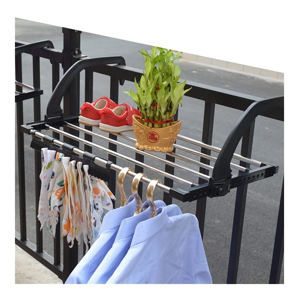 XuuSHA Wall Mounted Retractable Clothes Drying Rack - Foldable Laundry Organizer for Balcony, Bathroom & Bedroom | Multi-Functional Shoe Rack, Towel Storage & Diaper Drying Solution (32X59cm) - Perfect for Small Spaces, Apartments & Dorm Rooms