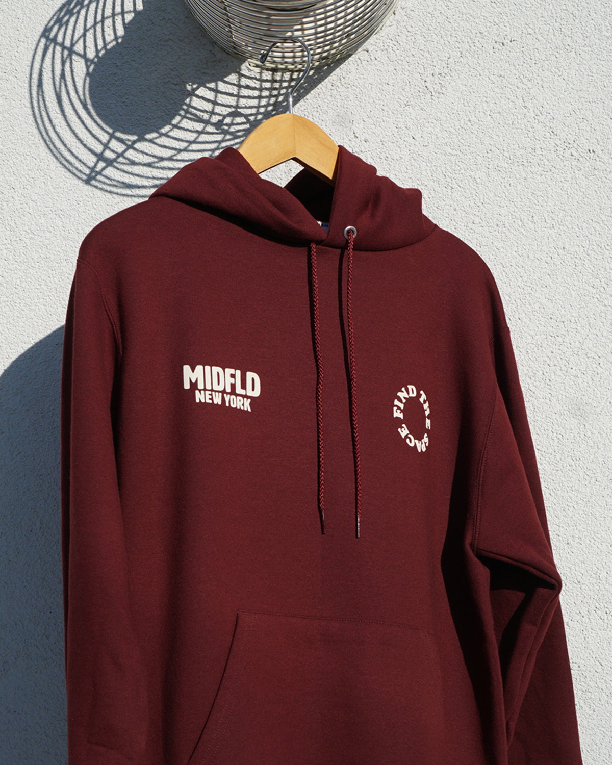 Champion Double Logo Hoodie for Men & Women - Find the Space Collection - Maroon Pullover Sweatshirt for Casual Wear, Street Style & Gym Comfort