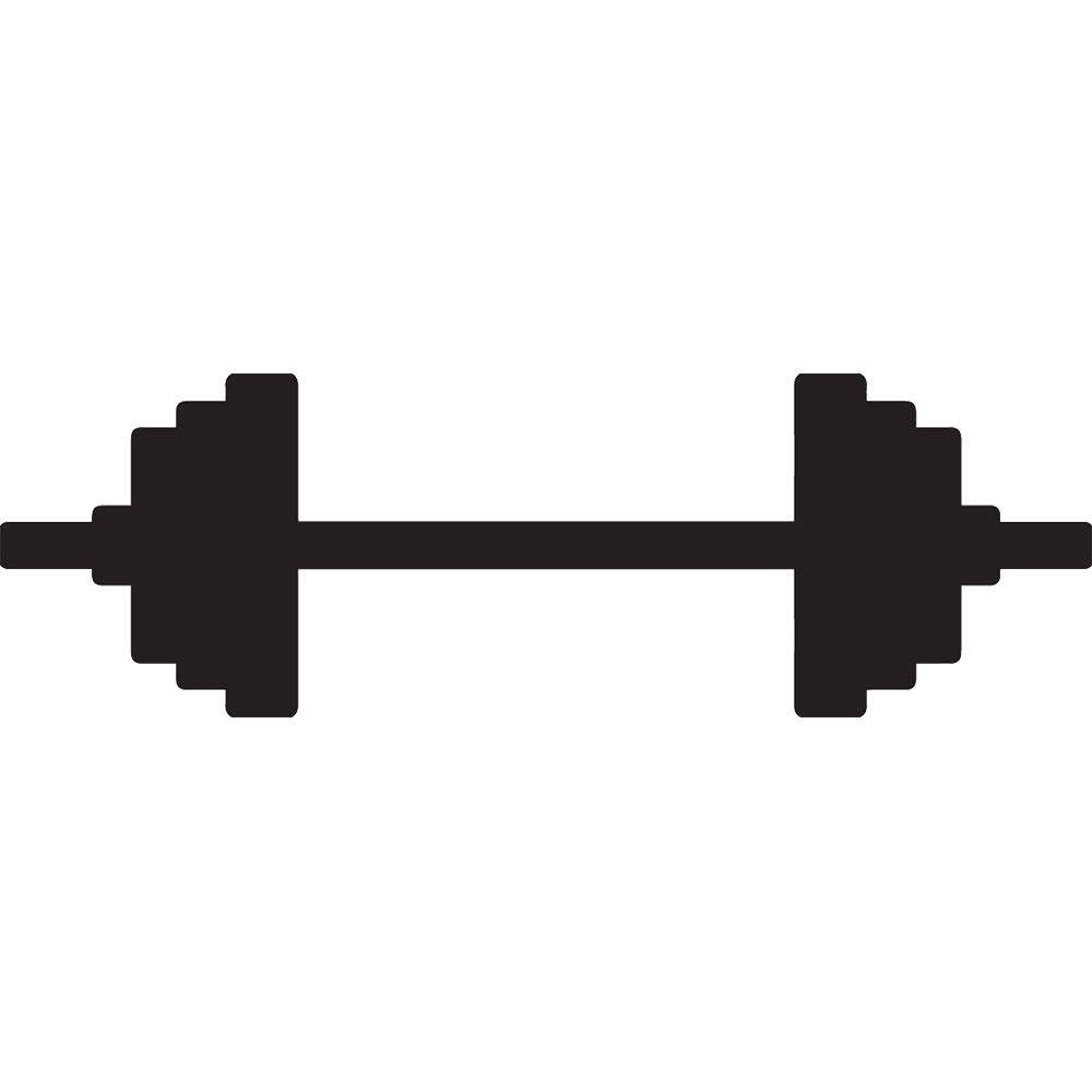 ANGDEST Barbell Silhouette Vinyl Decals (Black, Set of 2) - Waterproof Stickers for Laptop, Phone, Helmet, Car, Mug & Home Decor - Perfect for Gym Lovers & Fitness Enthusiasts