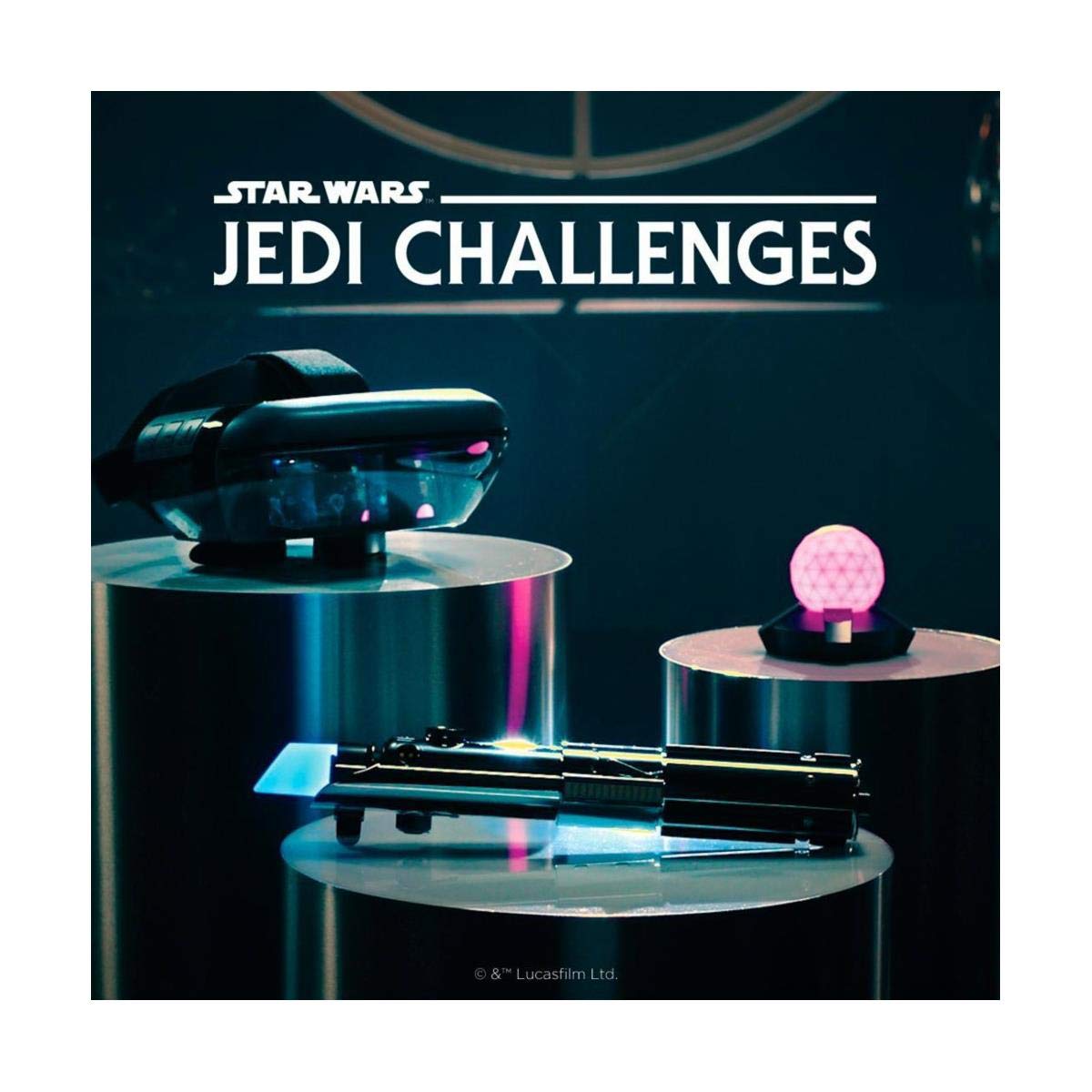 Star Wars Jedi Challenges AR Headset with Lightsaber Controller & Tracking Beacon - Lenovo AR-7561N | Immersive Augmented Reality Gaming Experience for Star Wars Fans | Perfect for Interactive Lightsaber Duels & Jedi Training at Home