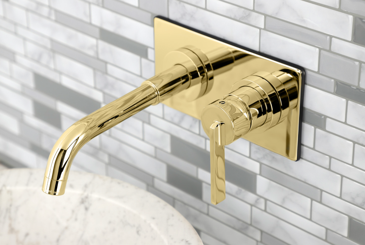High-Quality Continental Single Handle 2 Hole Wall Mount Faucet - Perfect for Bathroom Sink, Kitchen, and Laundry Room Installation