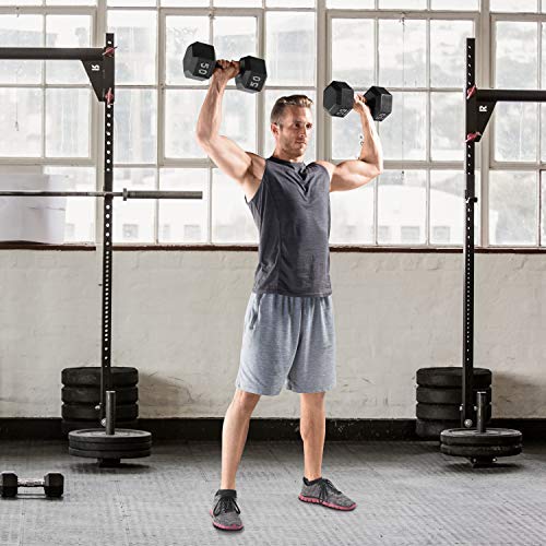 CAP Barbell Cast Iron Hex Dumbbell Set - 5-50lbs Weight Options for Home Gym, Strength Training & CrossFit Workouts