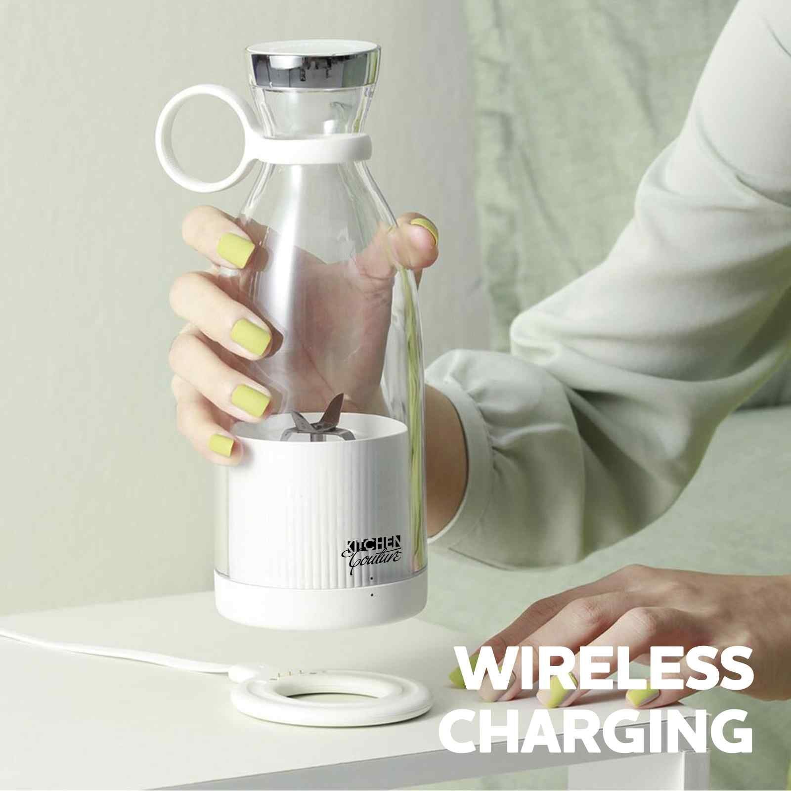 Portable Electric Blender - Handheld Mixer & Shaker for Smoothies, Protein Shakes & Meal Prep | Kitchen Couture Fusion in Pink | Perfect for Gym, Office & Travel