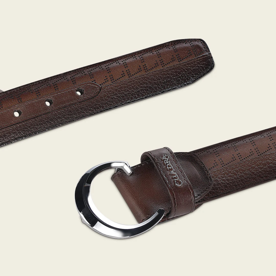CS558RS Men's Genuine Cowhide Leather Belt - Western Style Casual Honey Brown Belt for Jeans & Workwear | Durable & Stylish for Everyday Use