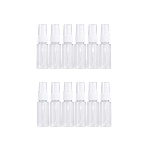12Pcs 30ml Clear Plastic Spray Bottles with Fine Mist Pump - Refillable Travel Size Containers for Perfume, Makeup, Hair Care & Essential Oils - Perfect for Women's Cosmetic Organization & On-the-Go Use