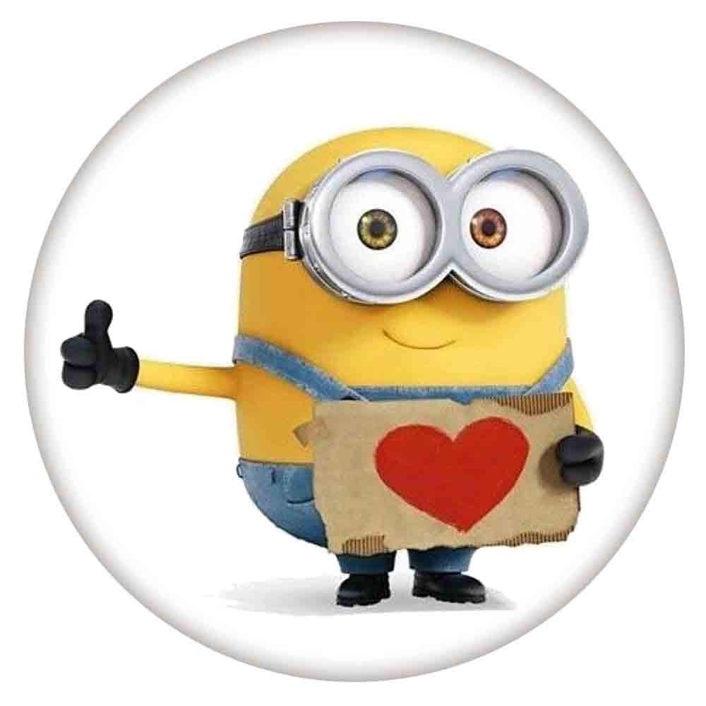 Bob The Minion Painted Enamel Snap Jewelry - 18-20mm Standard Size Interchangeable Charms for Bracelets & Necklaces - Perfect for Kids Gifts, Party Favors and Minions Fans Collection