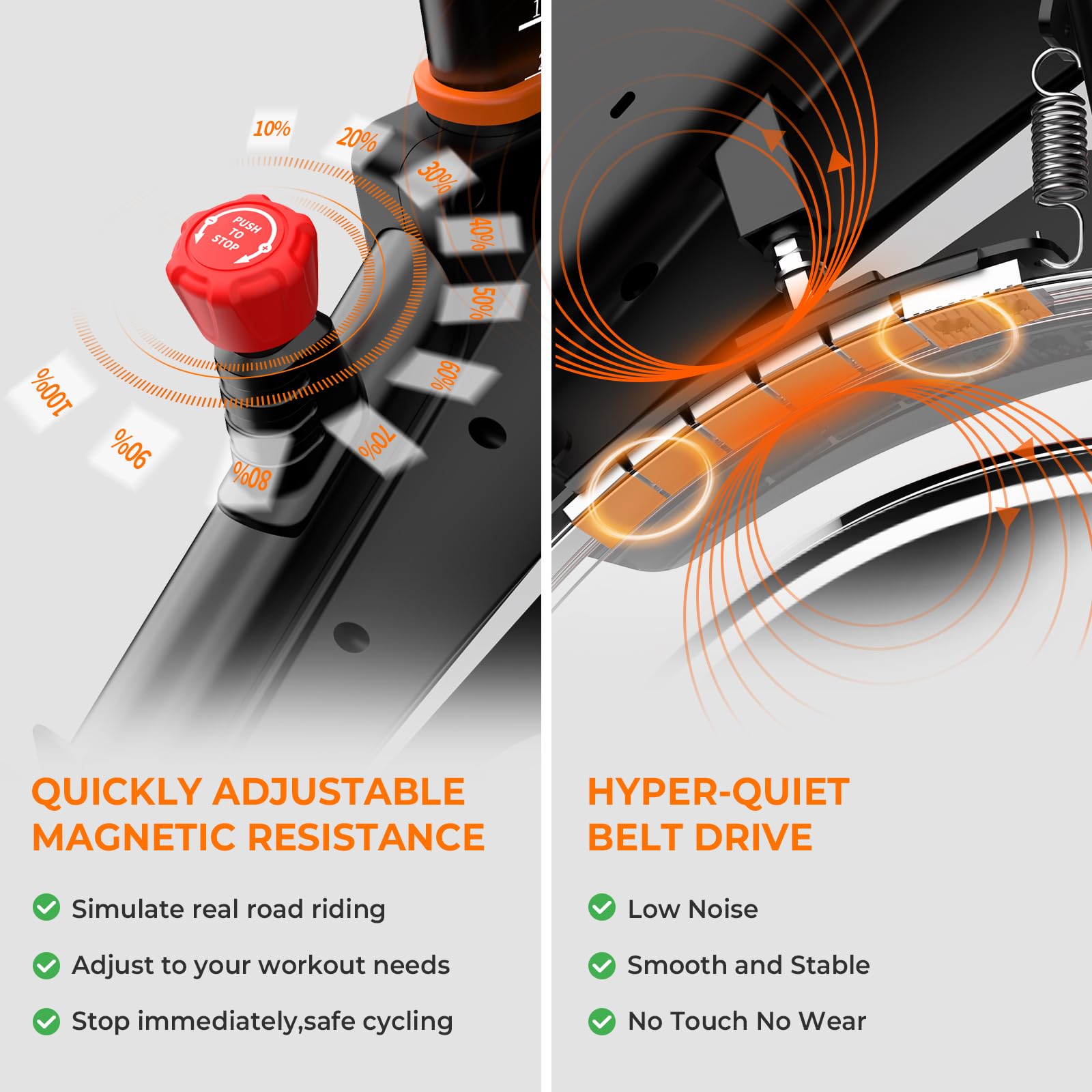 **Magnetic Resistance Exercise Bike for Home - 350lbs Weight Capacity, Silent Belt Drive, LCD Monitor & Tablet Holder - Perfect for Indoor Cycling Workouts & Home Gym Fitness**