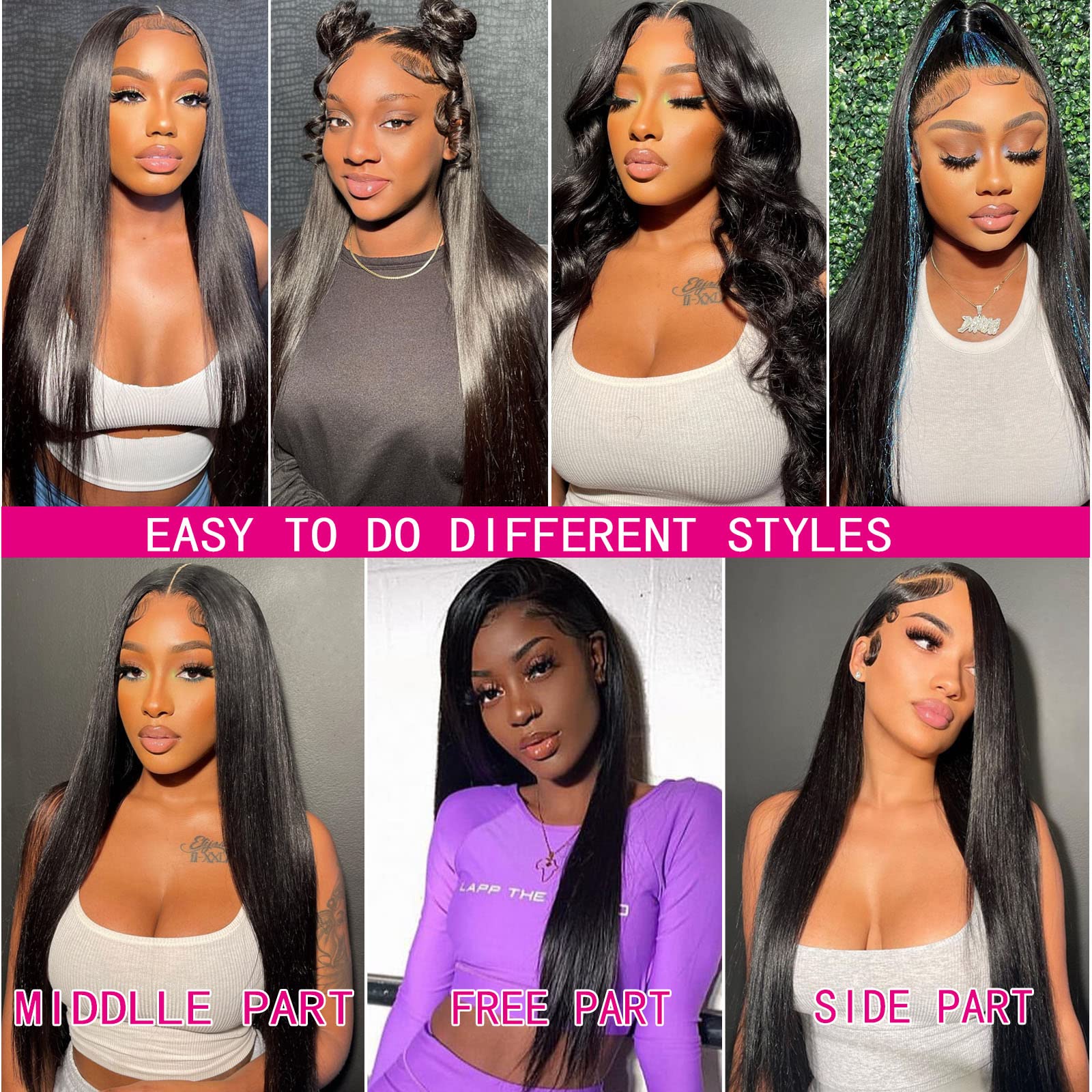 30 Inch Straight Lace Front Wigs Human Hair - Pre Plucked with Baby Hair, 13x4 HD Lace Frontal Wigs Brazilian Virgin Hair for Black Women - Perfect for Daily Wear, Parties, and Special Occasions