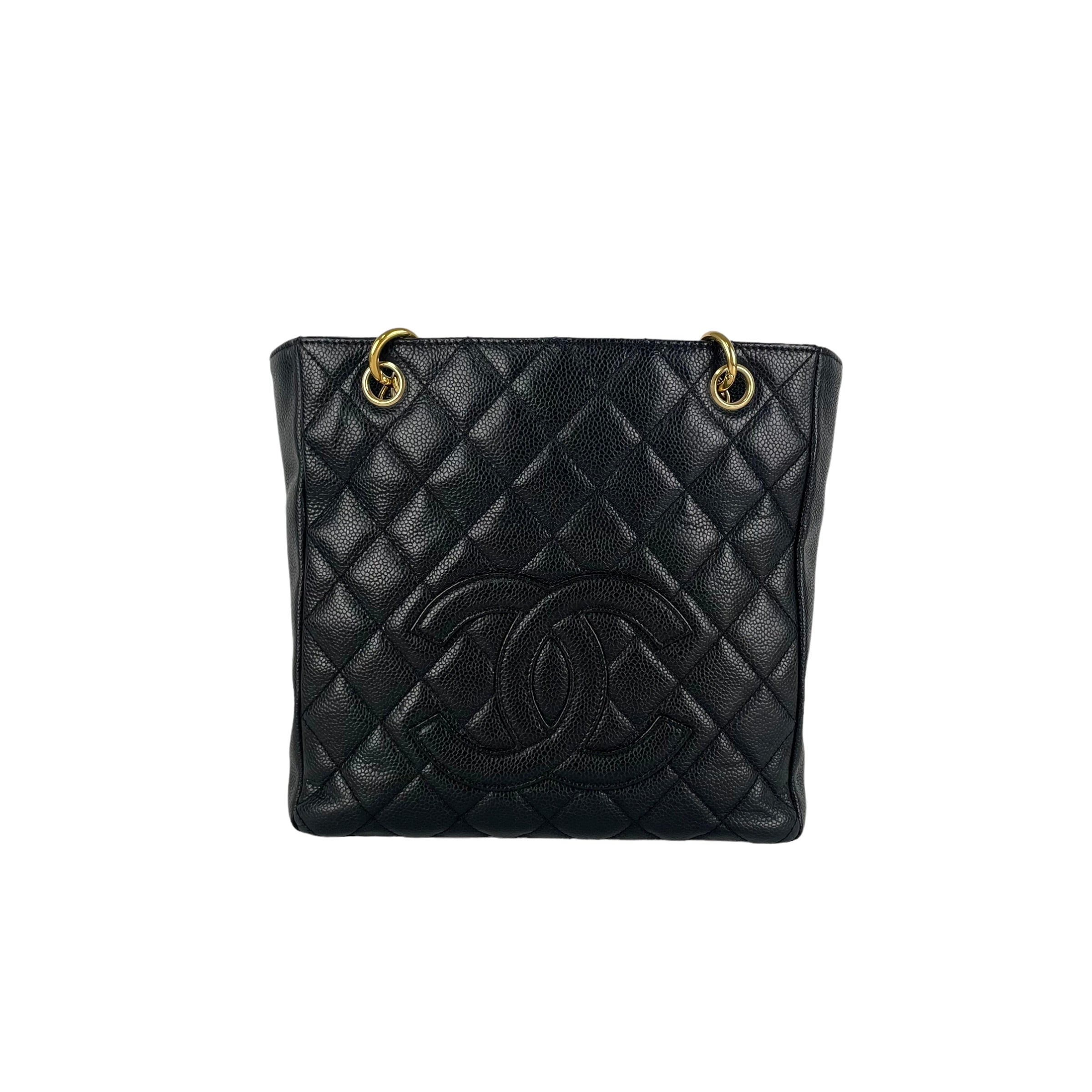 Chanel Quilted PST (Petit Shopping Tote) Handbag in Black - Luxury Designer Crossbody Bag for Women, Perfect for Shopping, Travel & Everyday Use