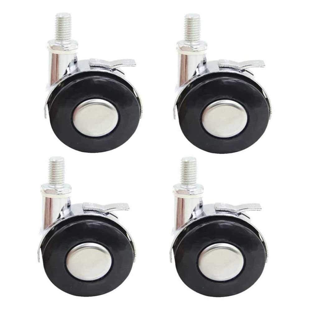 Heavy Duty Swivel Caster Wheels with Brake - 4 Pack Universal Replacement Casters for Office Chairs, Computer Desks & Rolling Furniture - Perfect for Home Office, Conference Rooms & Workspaces
