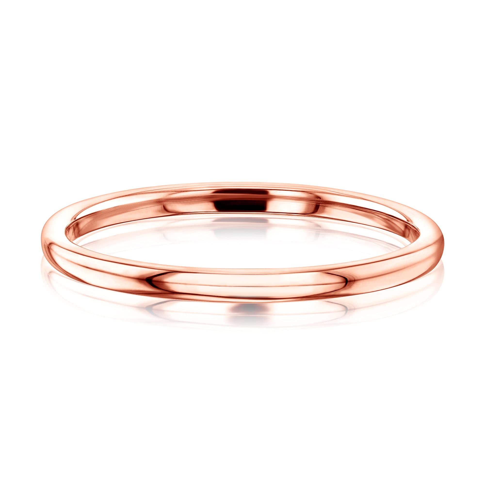 Kobelli 1.6mm Solid Gold Wedding Band Ring for Men & Women - Classic Thin Comfort Fit 14K/18K Yellow, White or Rose Gold - Perfect for Engagement, Anniversary & Everyday Wear