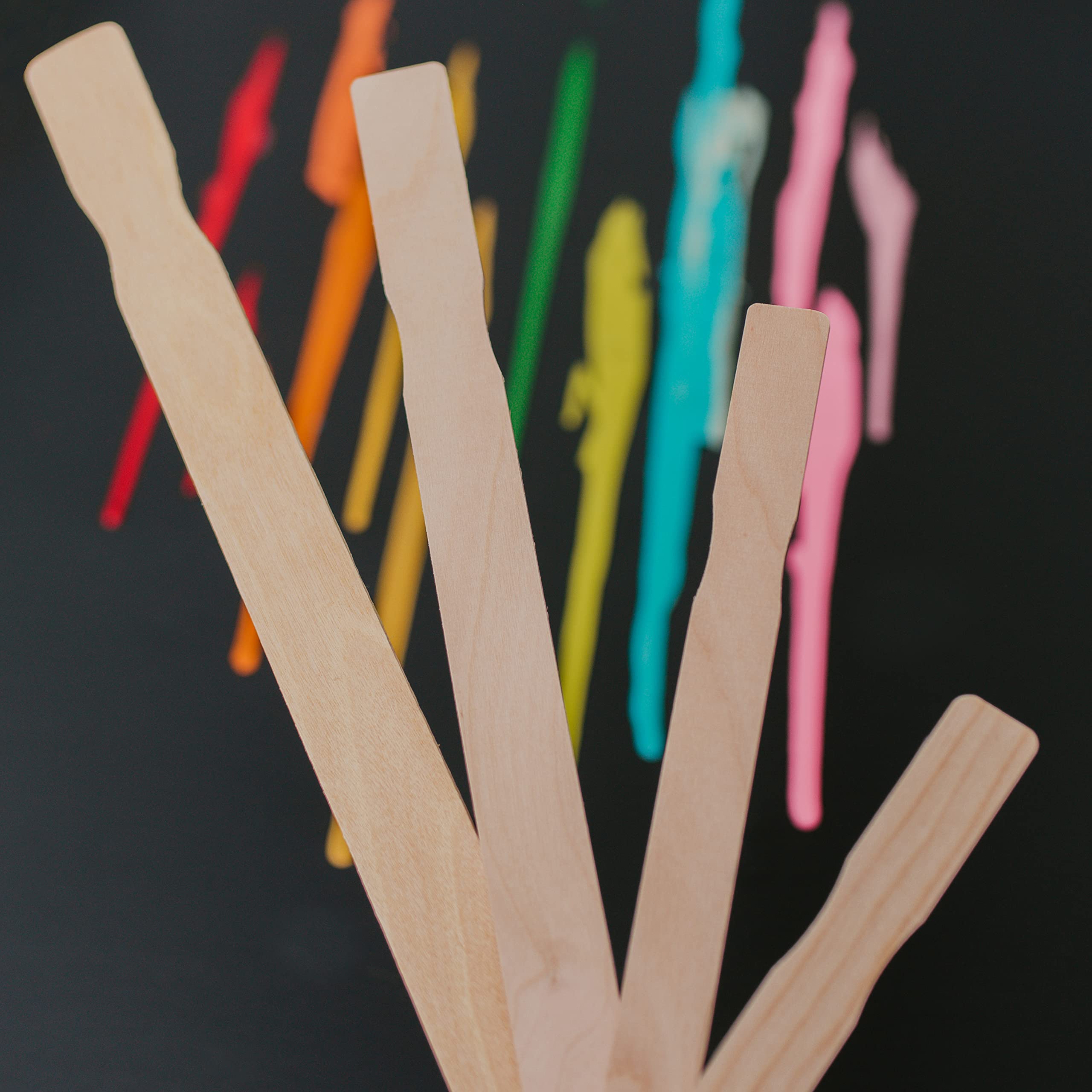 12 Inch Wooden Paint Stir Sticks - Box of 1000 Hardwood Mixing Paddles for Epoxy, Resin, Crafts - Perfect for DIY Projects, Garden Markers & Library Organization