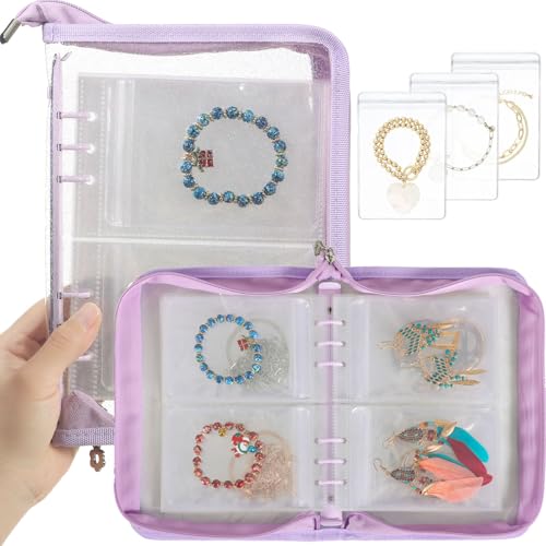 Purple, 48-Piece Clear Bracelets Bags