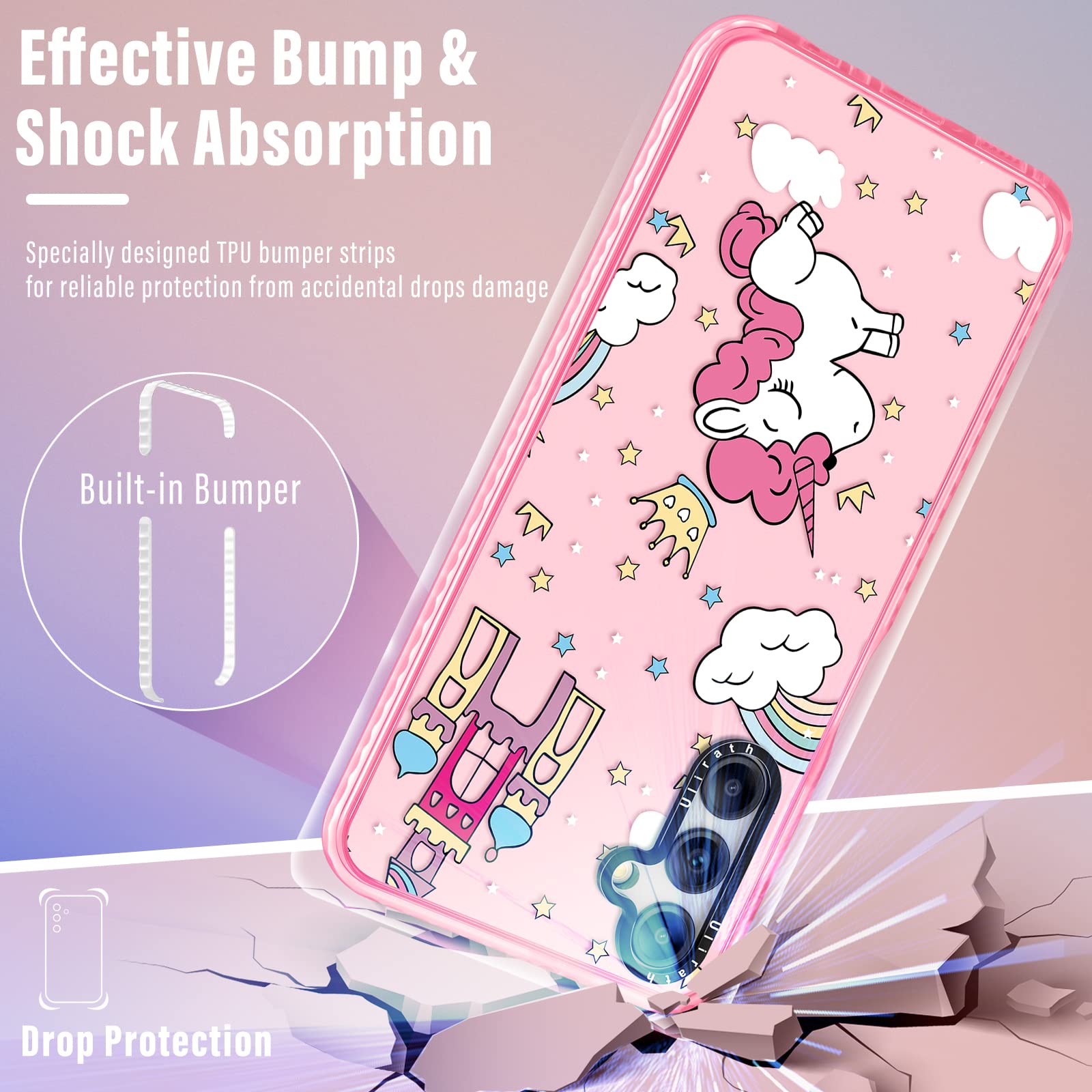 Cute Cartoon Character Samsung Galaxy A14 5G Case - 6.6 Inch Soft Protective Phone Cover with Fashion Designer Pattern for Girls, Boys & Kids | Perfect for School, Work & Daily Use