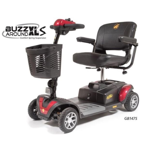 Golden Technologies Buzzaround XLS 4-Wheel Mobility Scooter GB147S - Lightweight Electric Scooter for Adults & Seniors - Indoor/Outdoor Use for Shopping, Travel & Daily Mobility