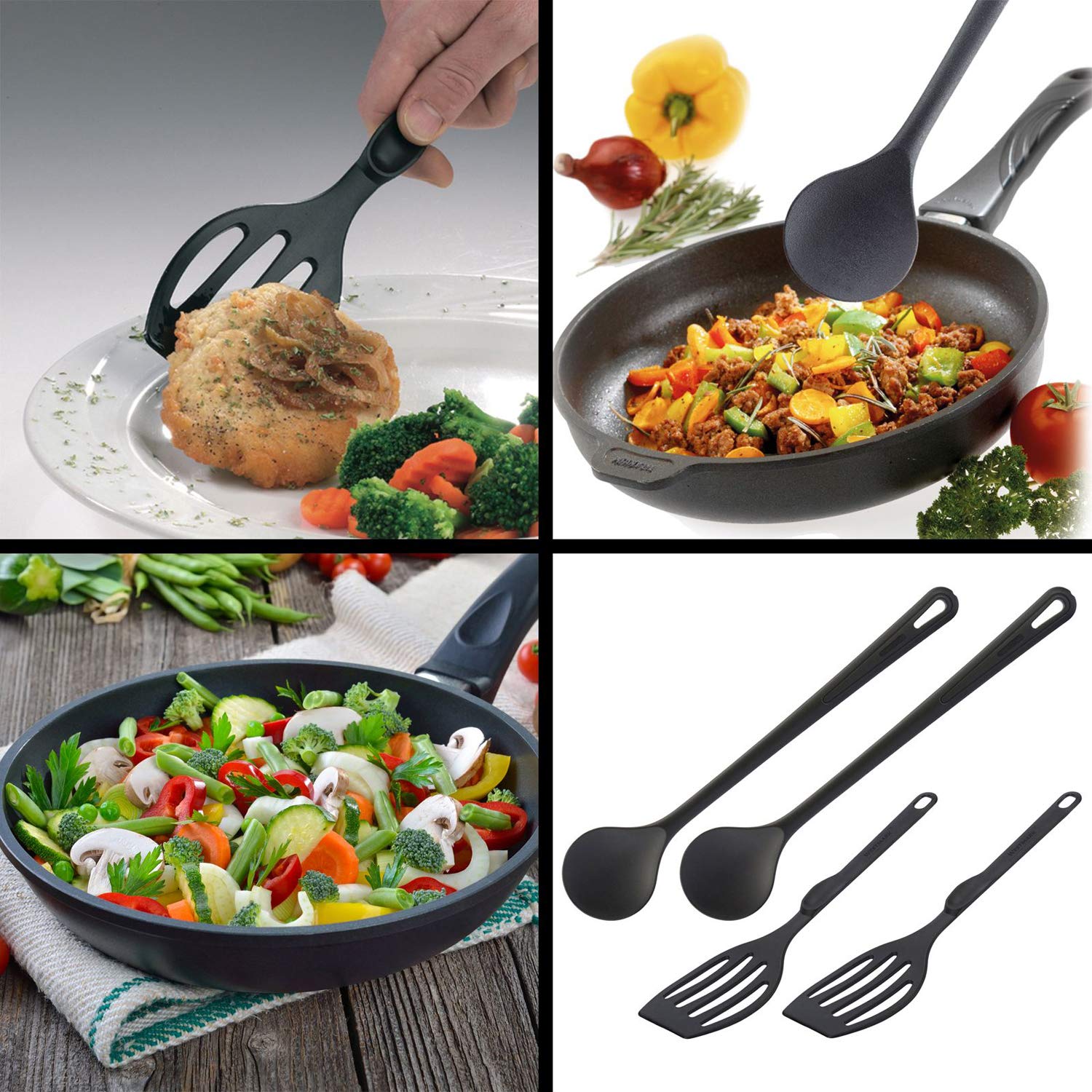 Westmark 5-Piece Kitchen Utensil Set - Nylon Spatula, Mixing Spoon, Slotted Spoon, Ladle & Turner - Heat-Resistant Non-Stick Cooking Tools for Baking, Frying & Serving - Dishwasher Safe Kitchen Gadgets