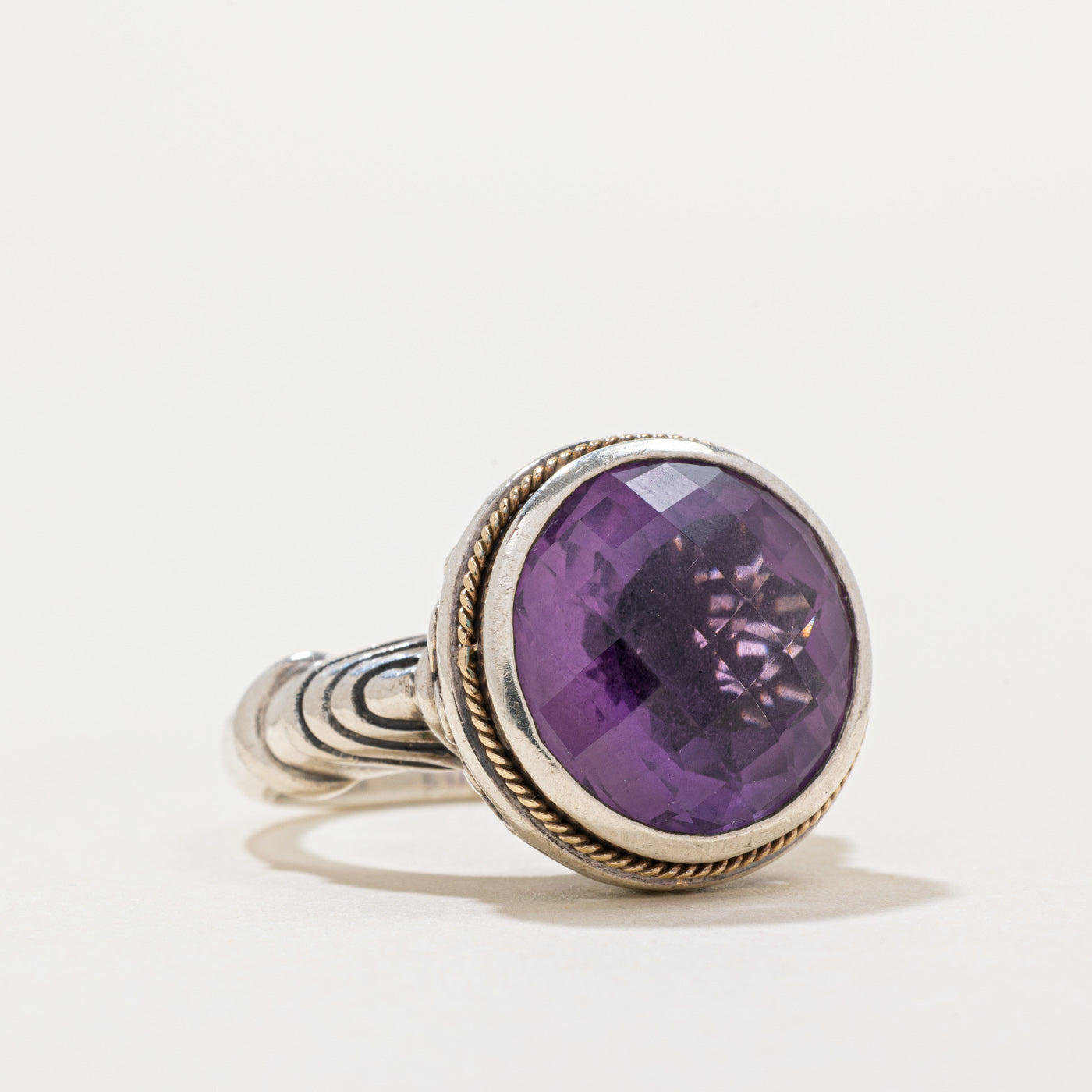 Effy 8.50ct Amethyst Cocktail Ring Size 6.5 - Elegant Purple Gemstone Jewelry for Women, Perfect for Evening Parties, Weddings & Special Occasions