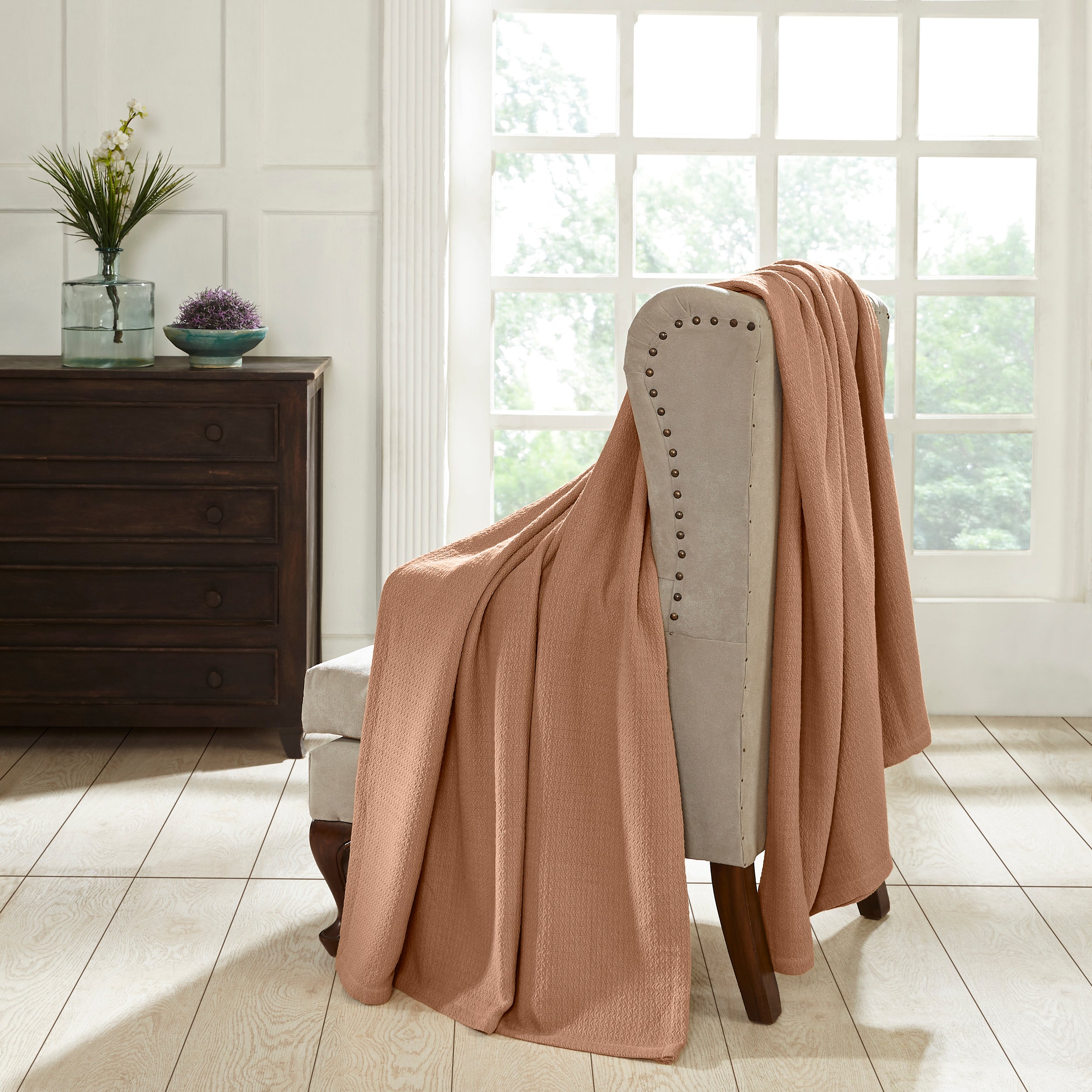 Premium Textured Cotton Waffle Weave Blanket - Soft & Breathable Throw for Bed, Sofa & Couch - Cozy Home Decor Gift for All Seasons