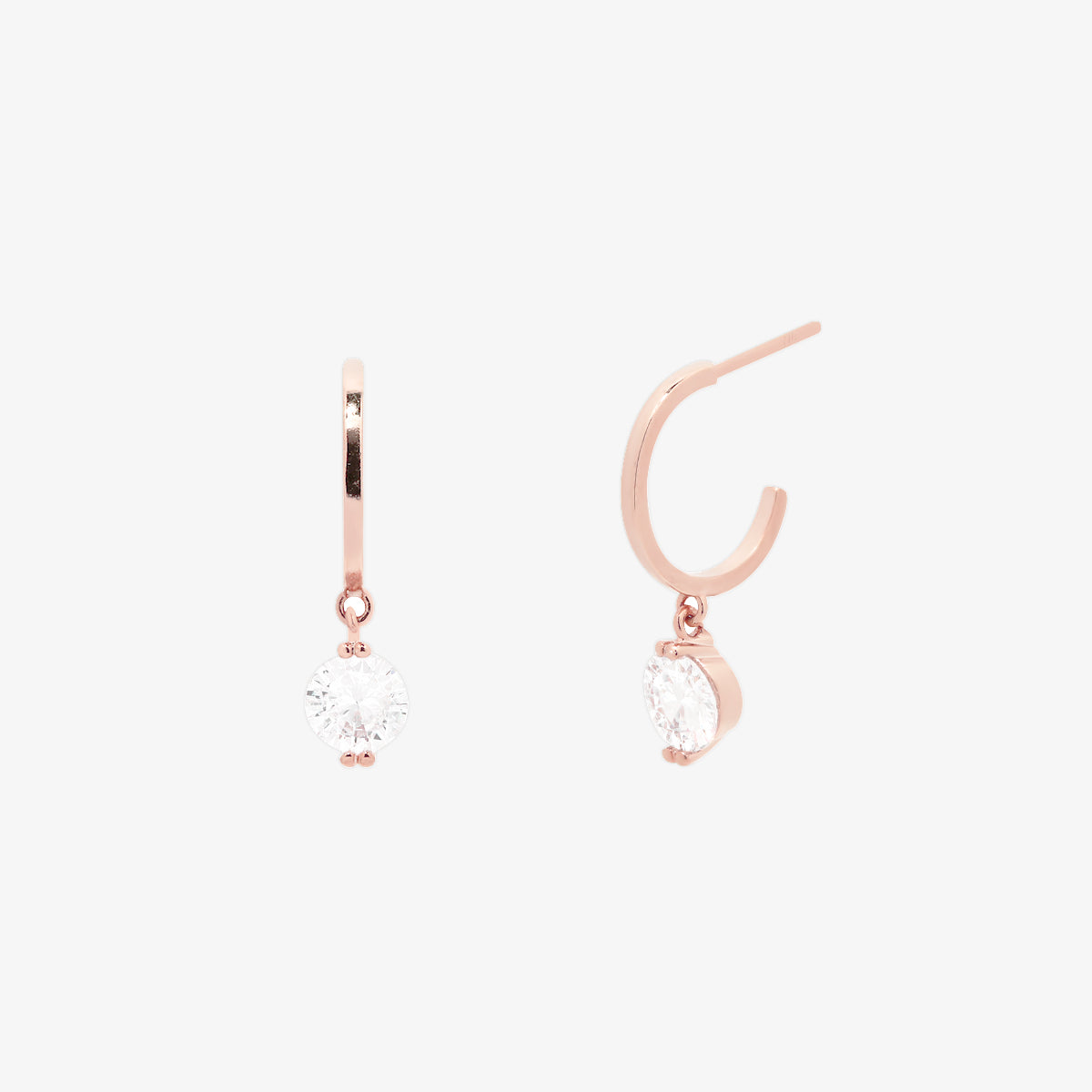 Cubic Dangle Semi Hoop Earrings for Women - Trendy Geometric Drop Earrings for Everyday Wear & Special Occasions