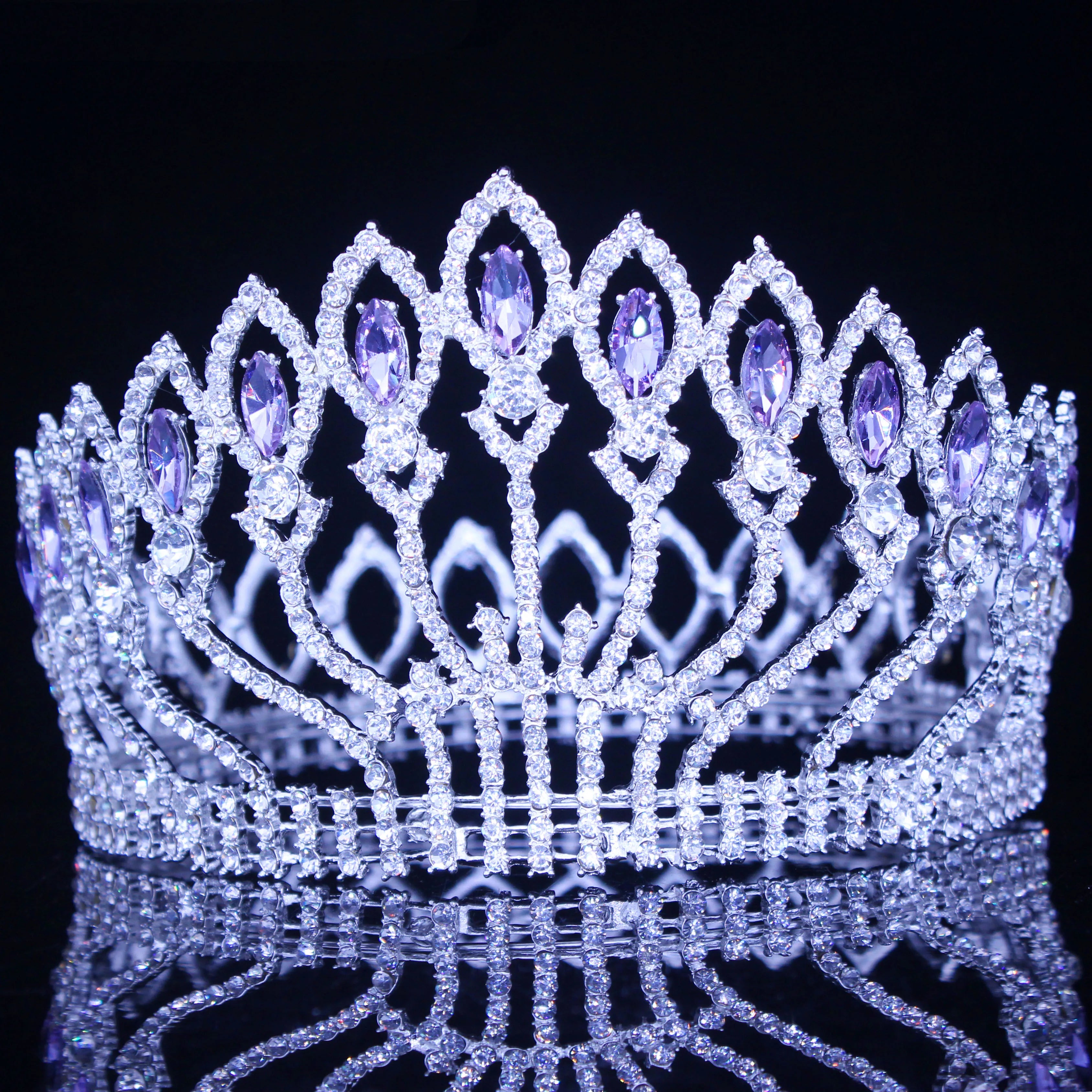 Crystal Queen Wedding Tiara Crown - Baroque Bridal Headpiece for Women | Elegant Bride Hair Jewelry Accessories for Weddings, Pageants & Special Occasions