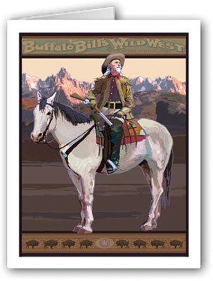 Buffalo Bill Note Cards - Set of 10 Greeting Cards with Envelopes | Western Theme Stationery for Thank You Notes, Birthday Wishes & Special Occasions