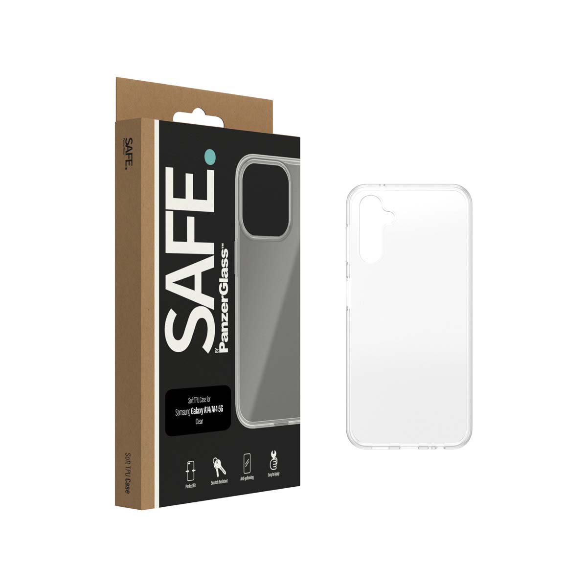 Panzerglass SAFE Clear Protective Phone Case for Samsung Galaxy A14 - Durable Shockproof Cover for Everyday Use & Outdoor Activities