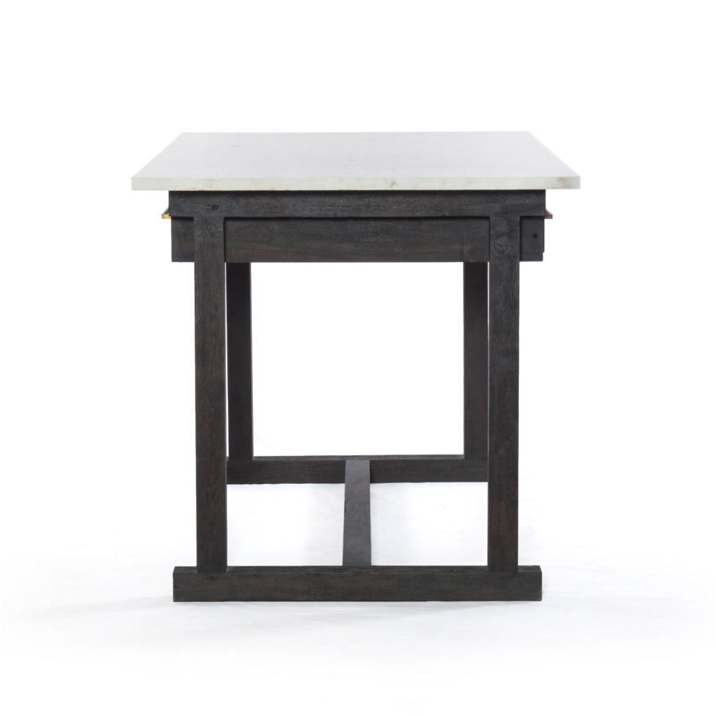 Cayson Bar Table - Dark Anthracite Counter Height Dining Table for Kitchen, Breakfast Nook & Small Spaces | Modern Industrial Style Counter Table for Home Bar, Apartment & Patio
