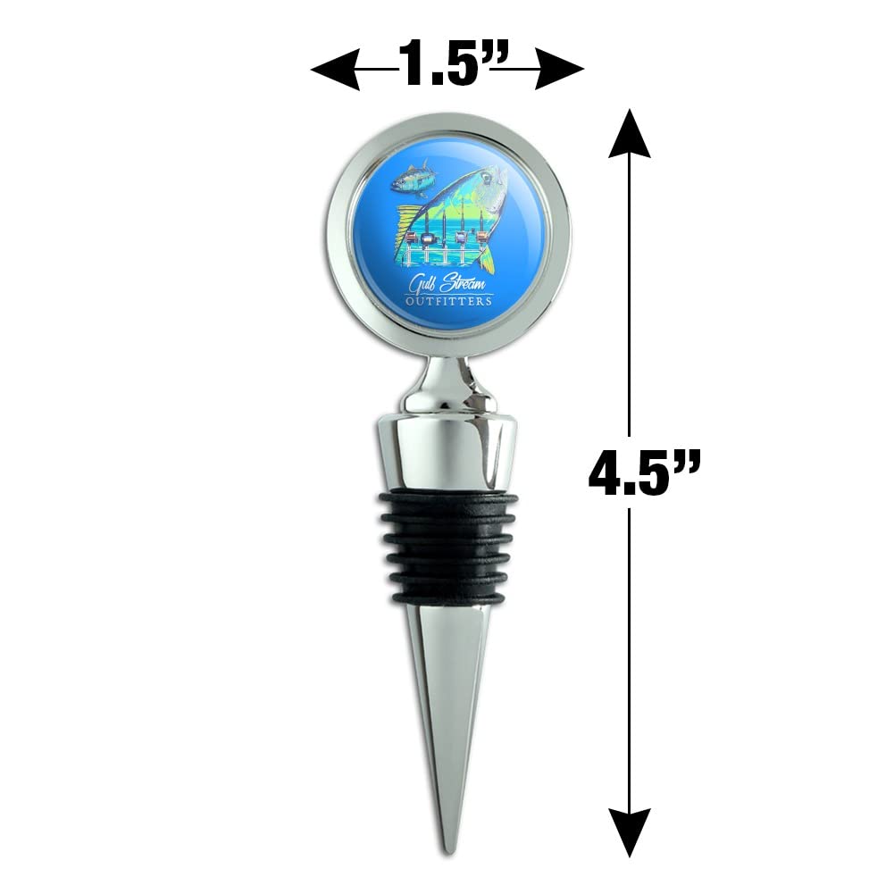 Premium Gulf Stream Outfitters Yellowfin Ahi Tuna Ocean Fishing Wine Bottle Stopper - Unique Fish-Shaped Cork for Wine Lovers & Anglers - Perfect for Beach Parties, Boat Trips & Gifts